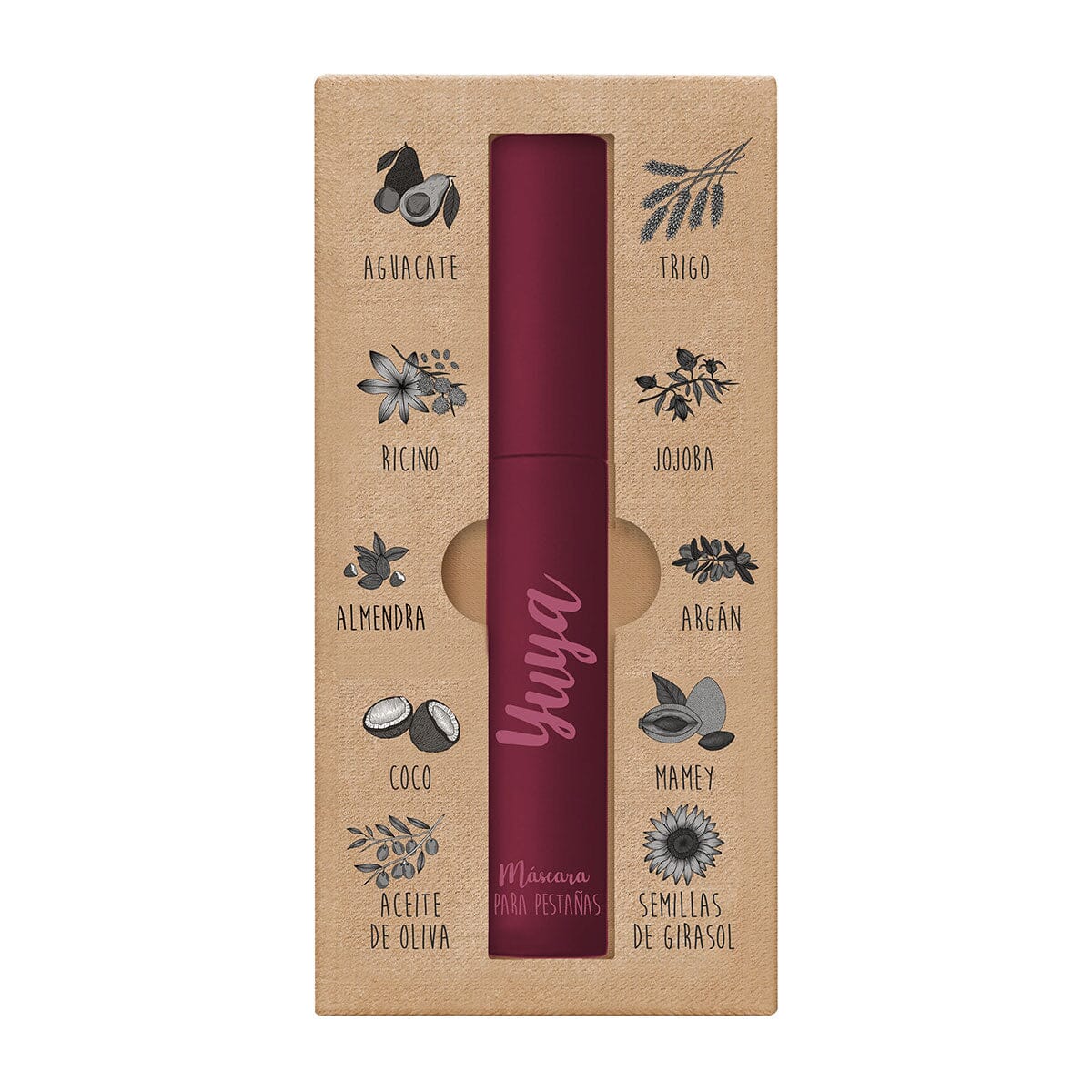 10 Natural Oils Mascara (Burgundy Color) - Volumizing & Lengthening for Stunning Lashes - Perfect for Daily Wear & Special Occasions