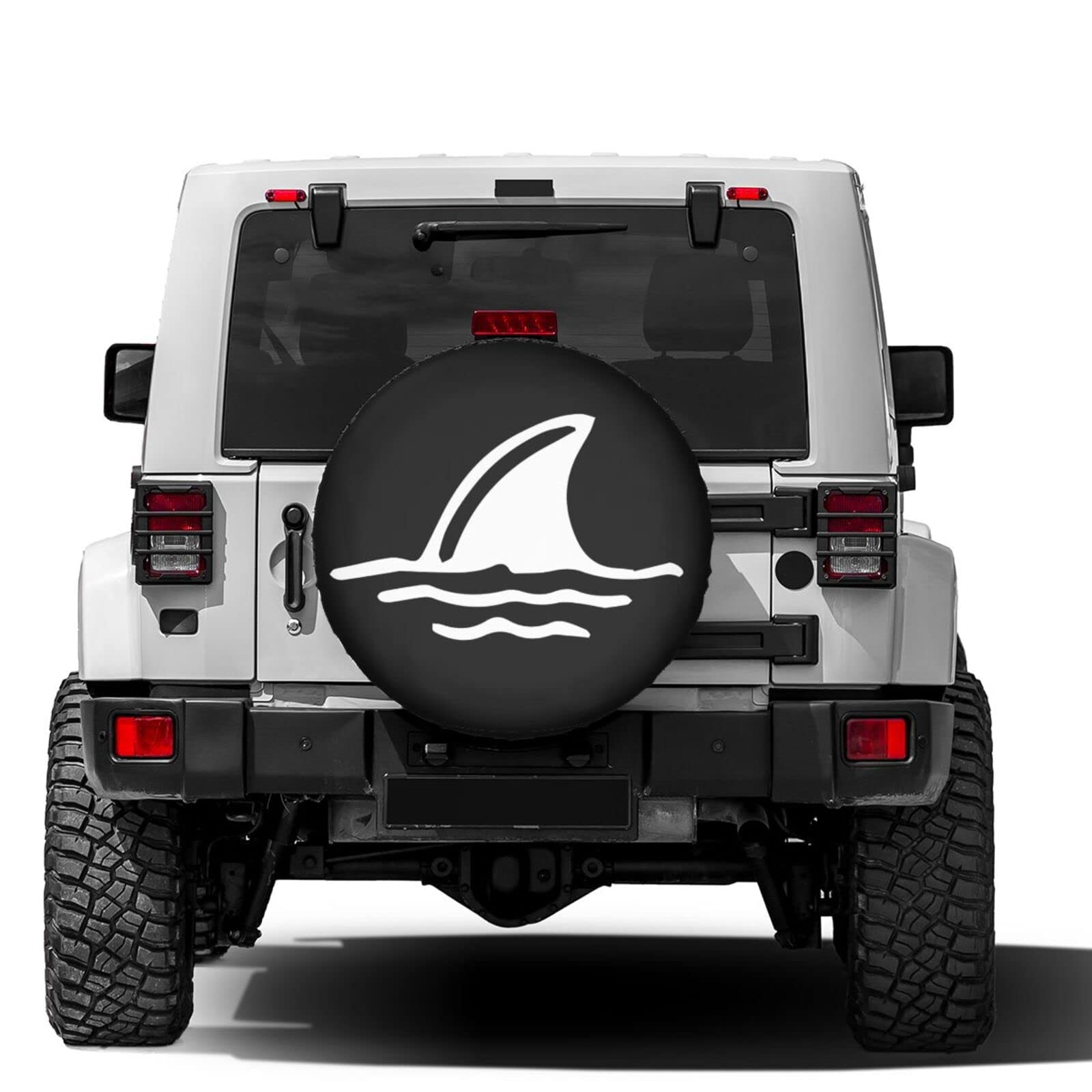 17 Inch Shark Fin Waterproof Spare Tire Cover - Dustproof Wheel Protector for Trailer, RV, SUV & Vehicles | Outdoor Camping & Road Trip Accessory