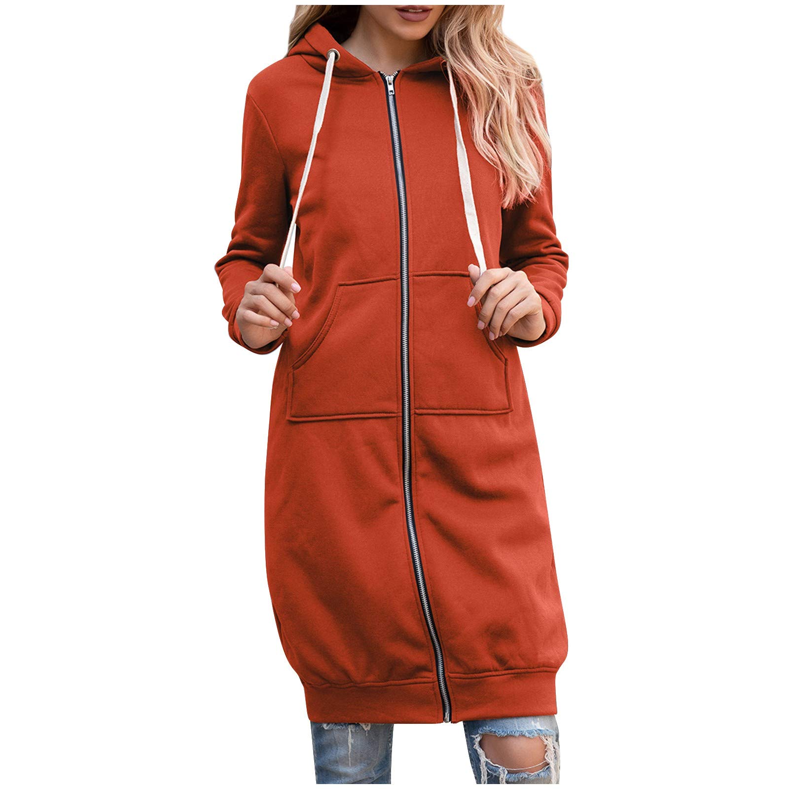 Women's Knit Blouse - L Size Work Tops & Athletic Shirts for Women | Summer Layering Vest Tops in Orange | Perfect for Office Wear, Gym Outfits & Casual Styling