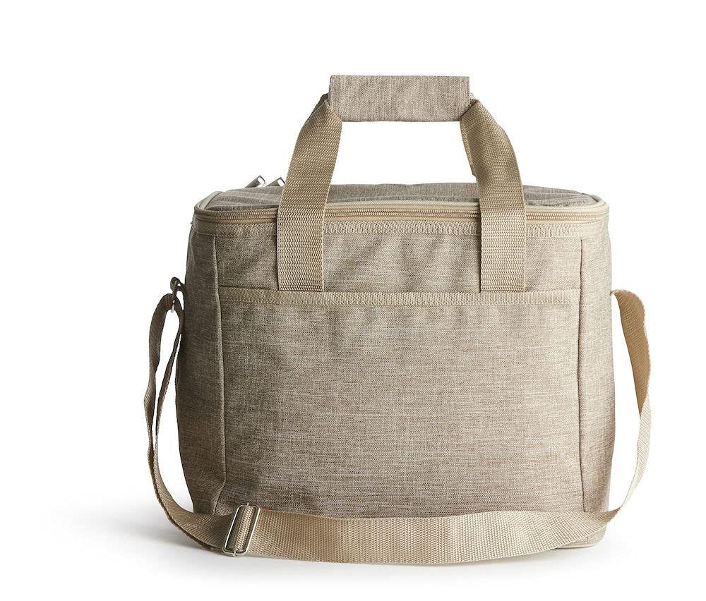 Sagaform Nautic Insulated Cooler Bag - Premium Linen Picnic & Beach Cooler for Outdoor Parties, Camping, and Travel