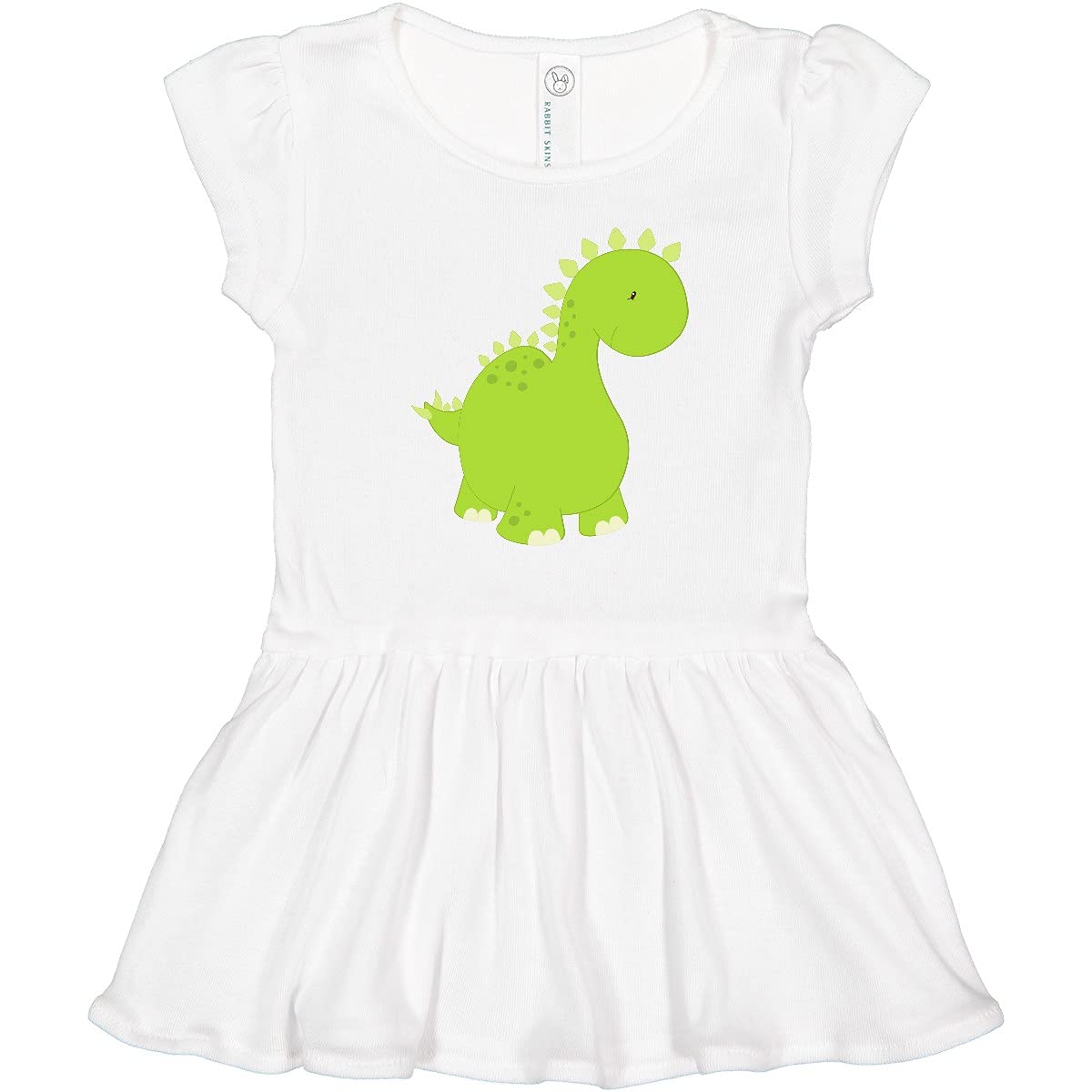 Inktastic Cute Dinosaur Print Toddler Dress - Baby Dino & Stegosaurus Design for Girls - Perfect for Playdates, Birthday Parties & Everyday Wear
