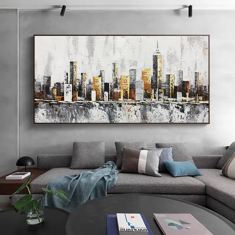 Urban Landscape Painting #UL 002 - Modern Wall Art for Home & Office Decor - Perfect for Living Room, Bedroom or Workspace