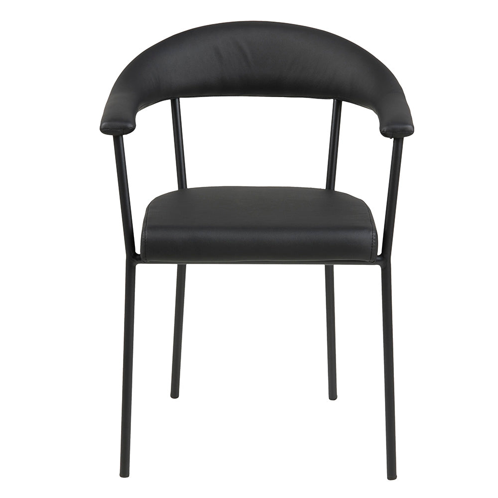 Modern LAVA Dining Chair in Black - Stylish & Comfortable for Kitchen, Dining Room, or Restaurant Use