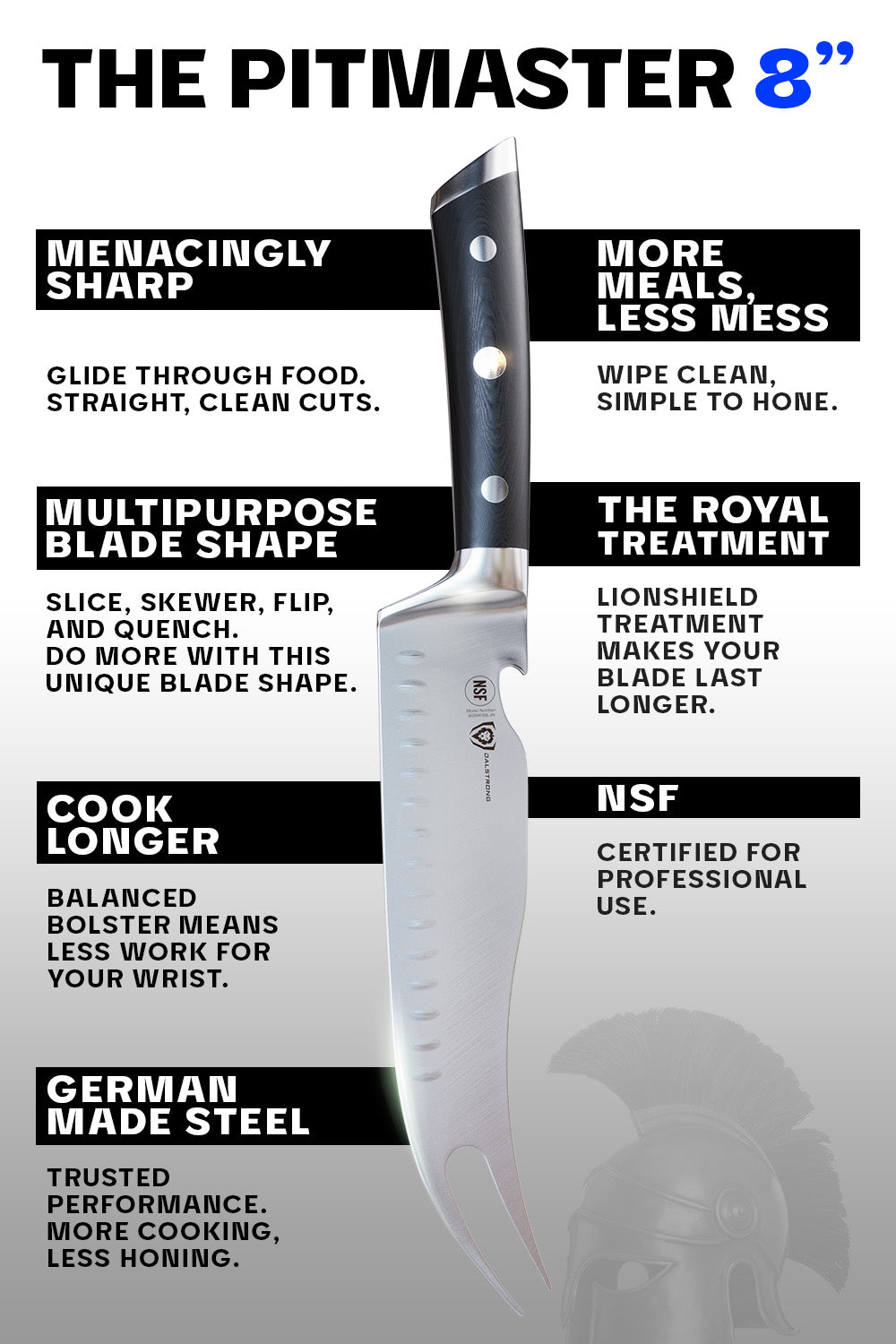 Dalstrong Gladiator Series BBQ Pitmaster Meat Knife 8