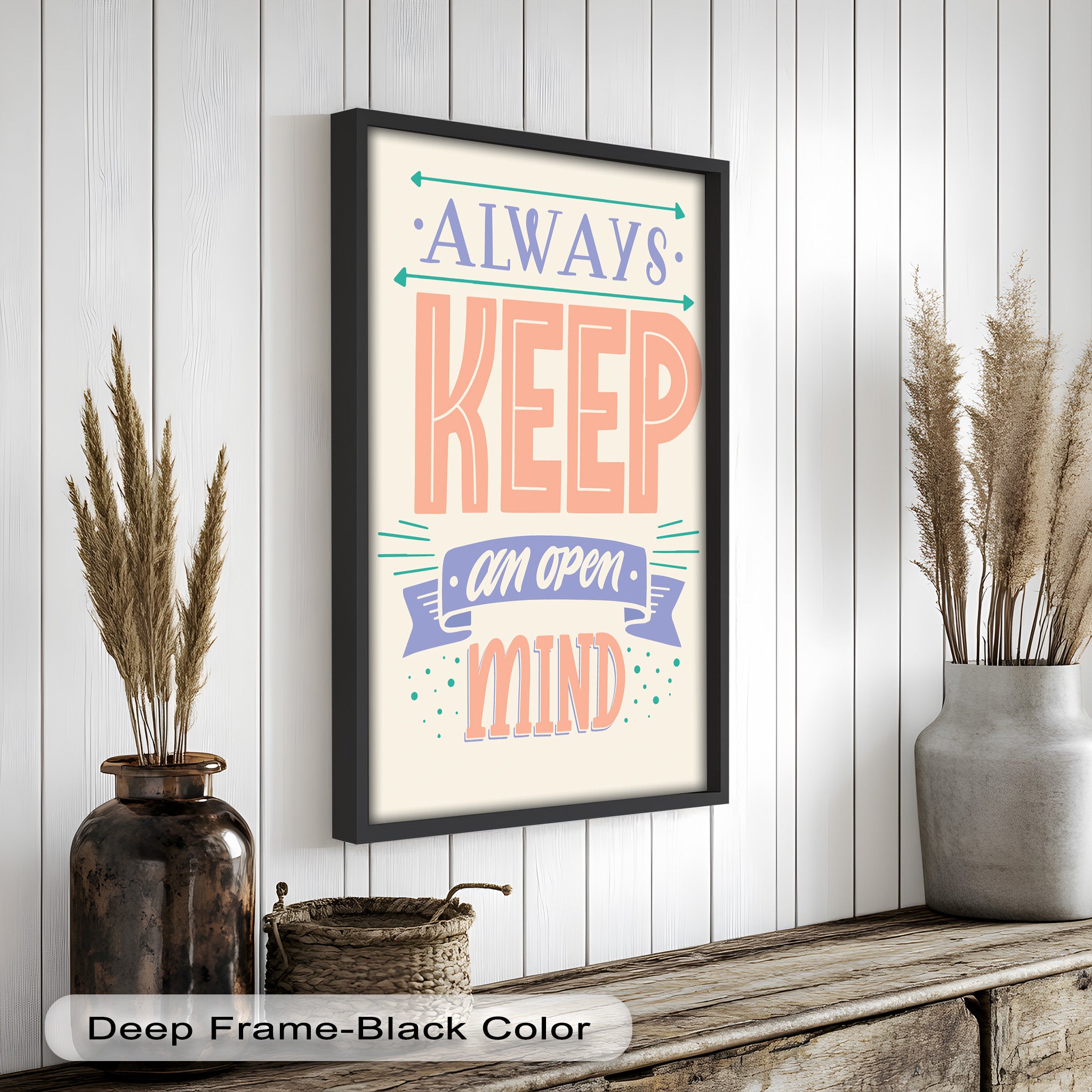 Pastel Typography Oil Painting - Inspirational Wall Art for Home & Office Decor - Perfect for Living Room, Bedroom, or Gift