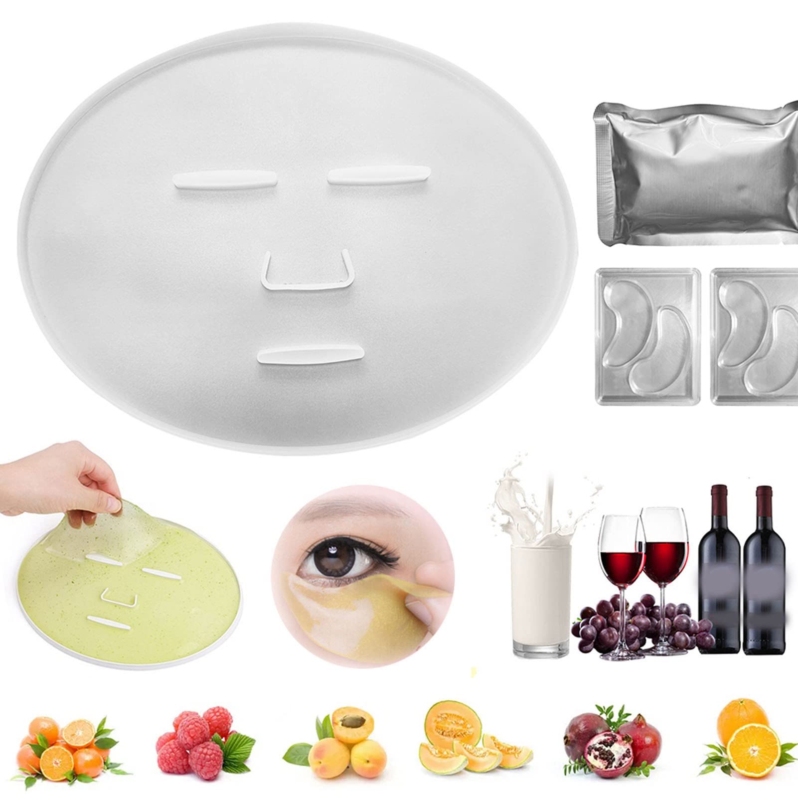 Reusable Silicone Facial Mask Mold Set - DIY Eye Pad Patch Maker for Home & Salon | Perfect for Skincare, Spa Treatments & DIY Beauty