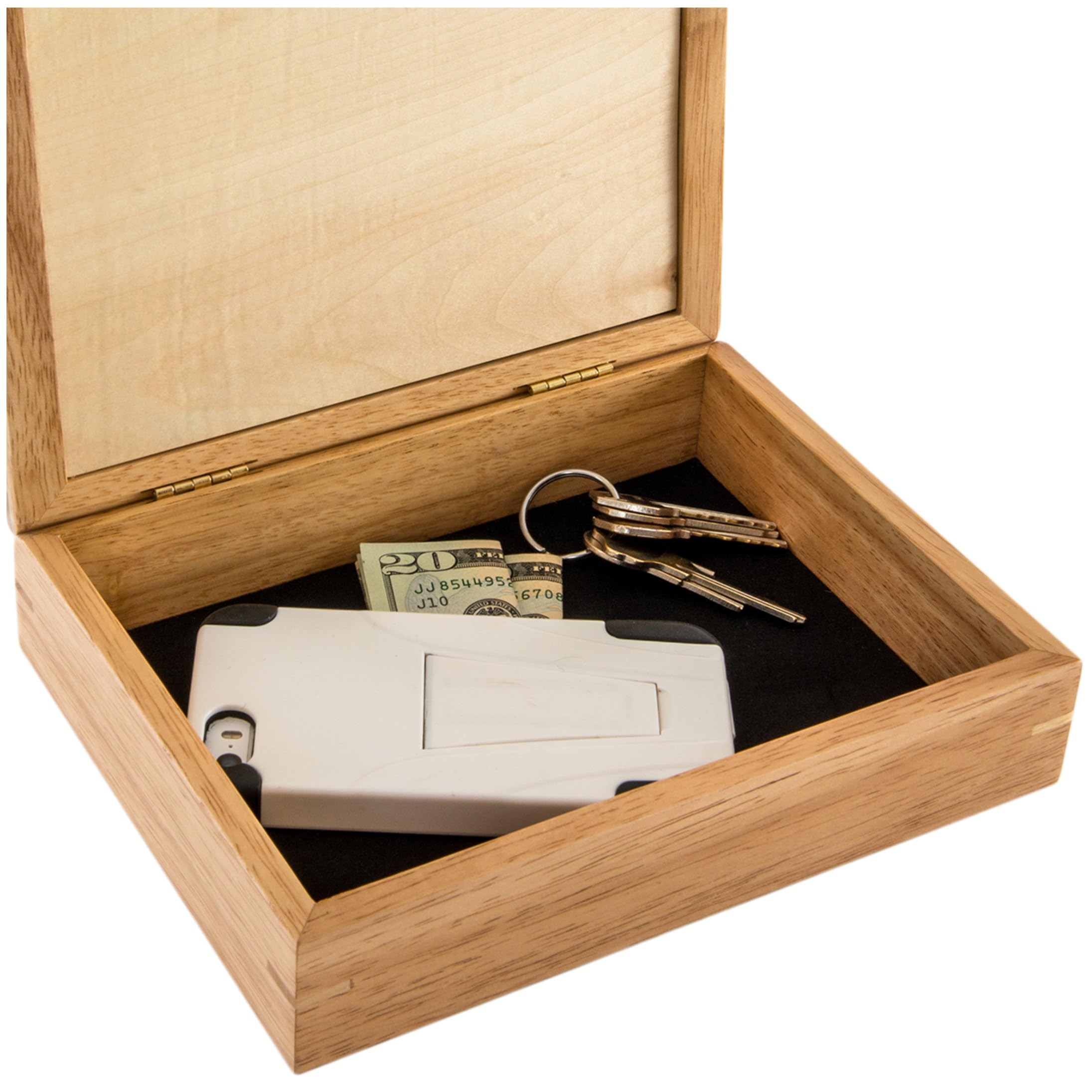 Wooden Horse Jewelry Box with Hinged Lid - Elegant Trinket Organizer for Rings, Bracelets, Watches & Coins - Perfect Gift for Birthdays, Christmas, Graduation (6x8x2 Inches) - Ideal for Home Decor, Bedroom Dresser & Gift Giving