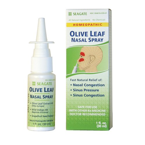 Seagate Olive Leaf Nasal Spray & Raspberry Spearmint Throat Spray Combo Pack (2-Pack) - Natural Immune Support for Cold & Allergy Relief - Perfect for Travel, Work & Home Use
