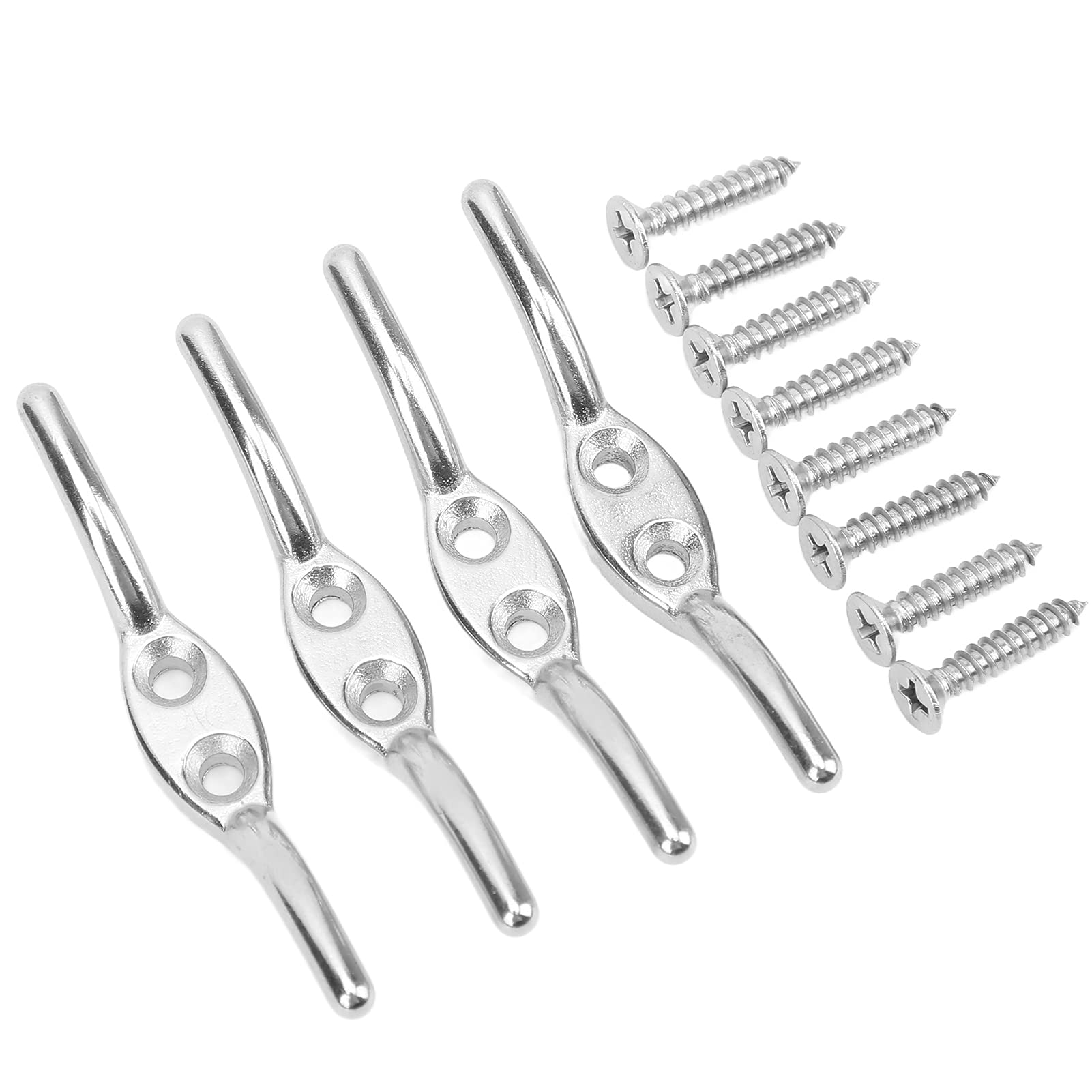 Stainless Steel Blind Cord Cleat Hook 65mm for Flagpoles & Boats - Durable & Reliable for Tarps & Awnings