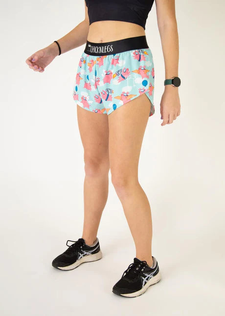 Women's Flying Pigs 1.5 Inch Split Running Shorts - Lightweight & Breathable for Workouts, Jogging, and Gym