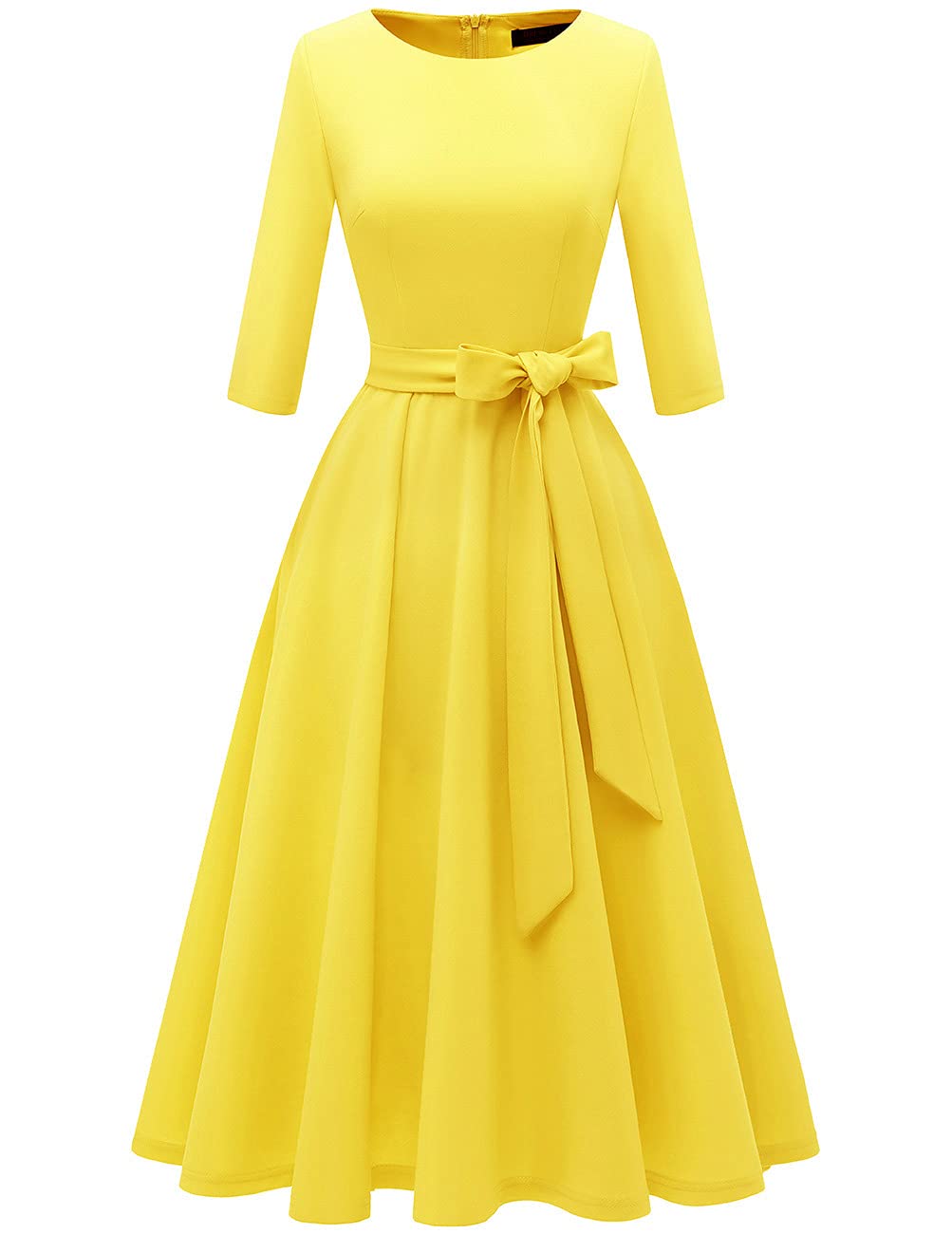 Vintage Cocktail Dresses for Women 2025 | 3/4 Sleeve Formal Wedding Guest Dress | Church & Spring Party Attire | Elegant Vintage-Inspired Evening Gowns for Bridal Shower, Garden Party & Special Occasions