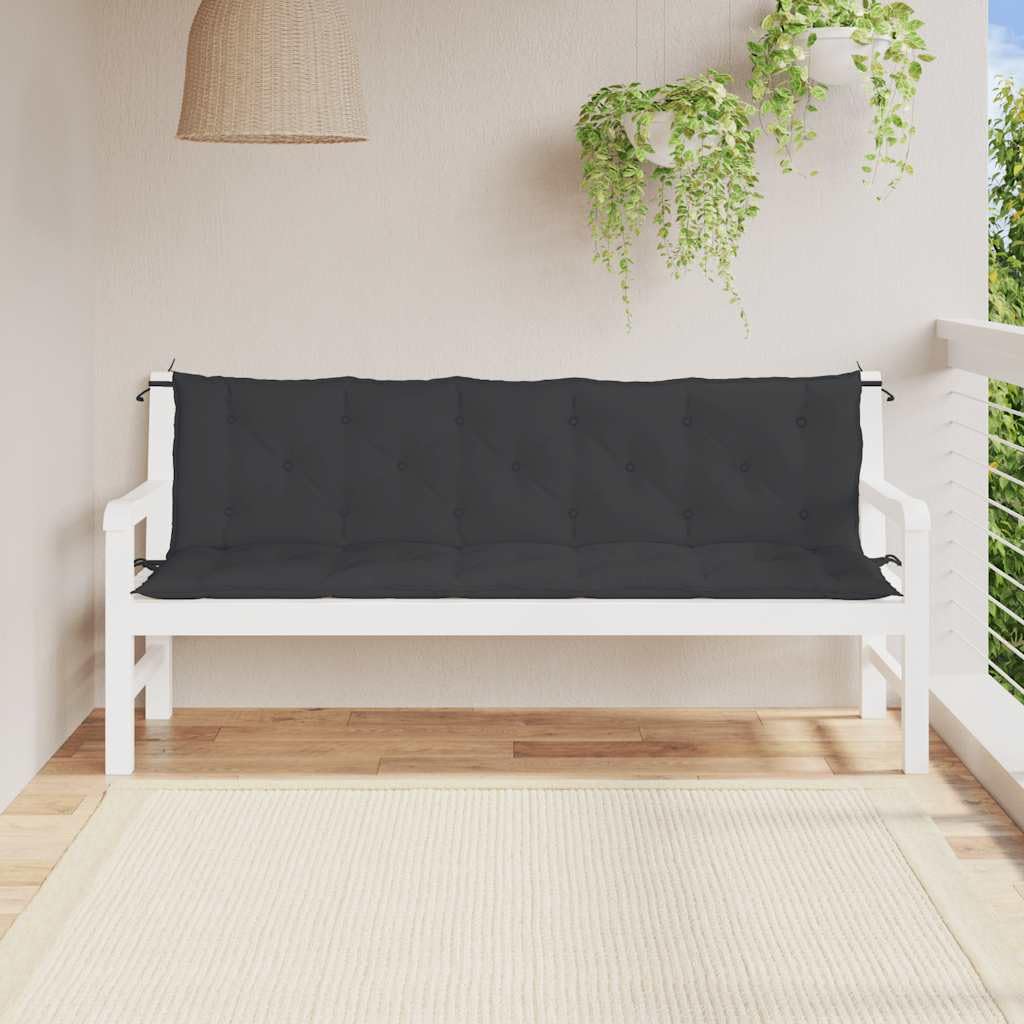 vidaXL 2-Piece Indoor Outdoor Bench Cushions - Non-Slip Water-Resistant Breathable Oxford Fabric (70.9