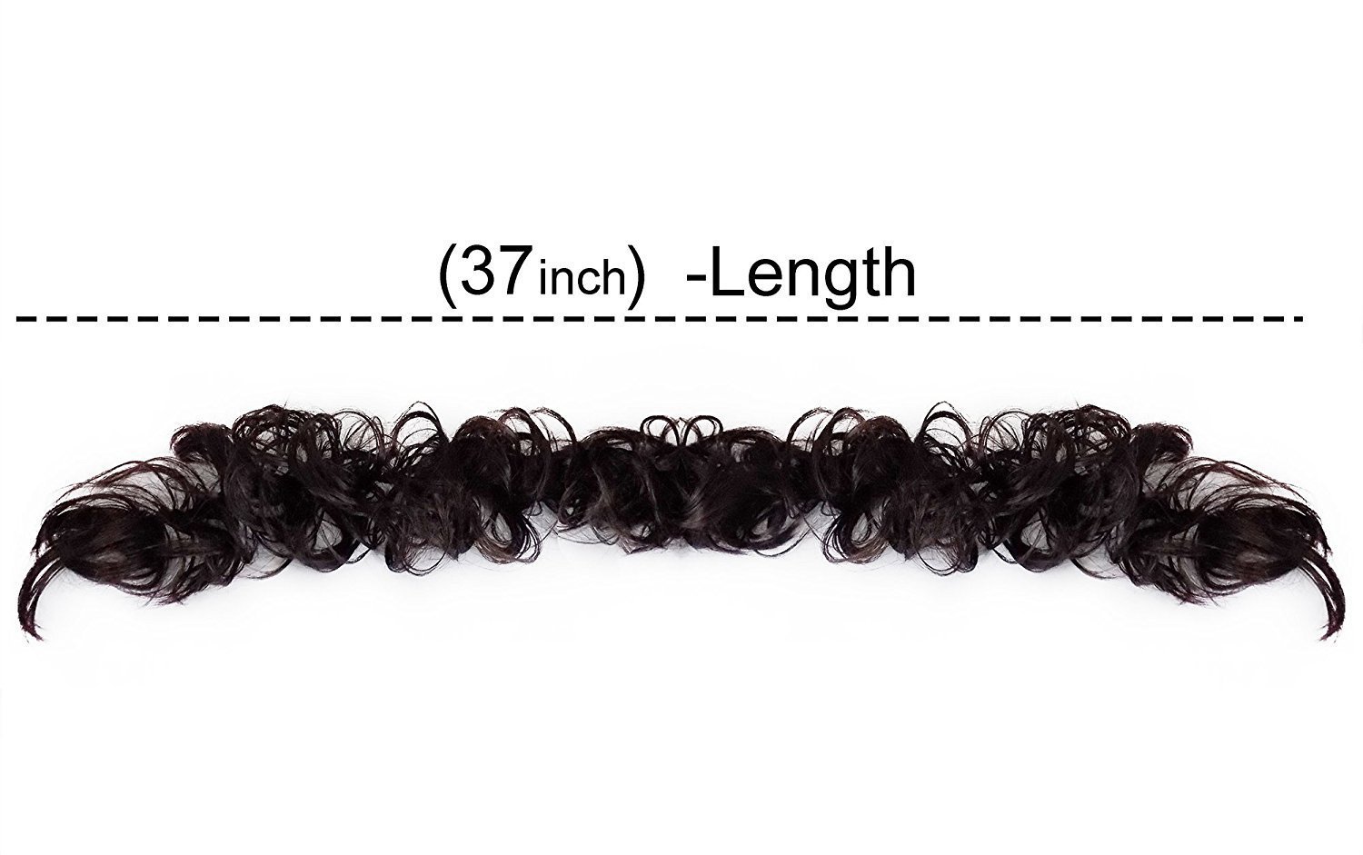 Inaaya 20g Dark Brown Wavy Curly Messy Hair Bun Extensions - Synthetic Hairpiece for Daily Styling, Parties & Cosplay