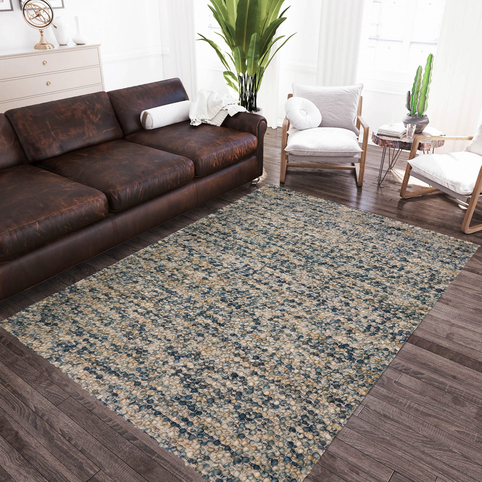 Premium Handmade Hanu Rug - Soft & Durable Wool Area Rug for Living Room, Bedroom, and Home Decor - Perfect for Cozy Spaces and Modern Interiors