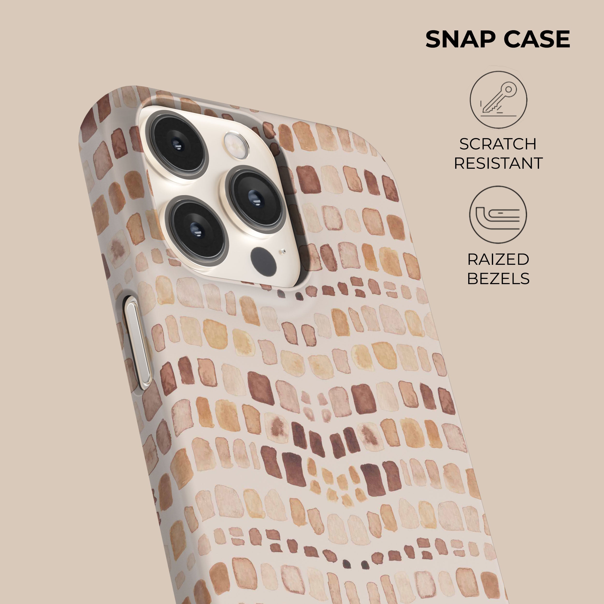 Beige Watercolor Safari Phone Case - Stylish & Durable Protective Cover for iPhone & Android - Perfect for Travel, Outdoor Adventures & Everyday Use