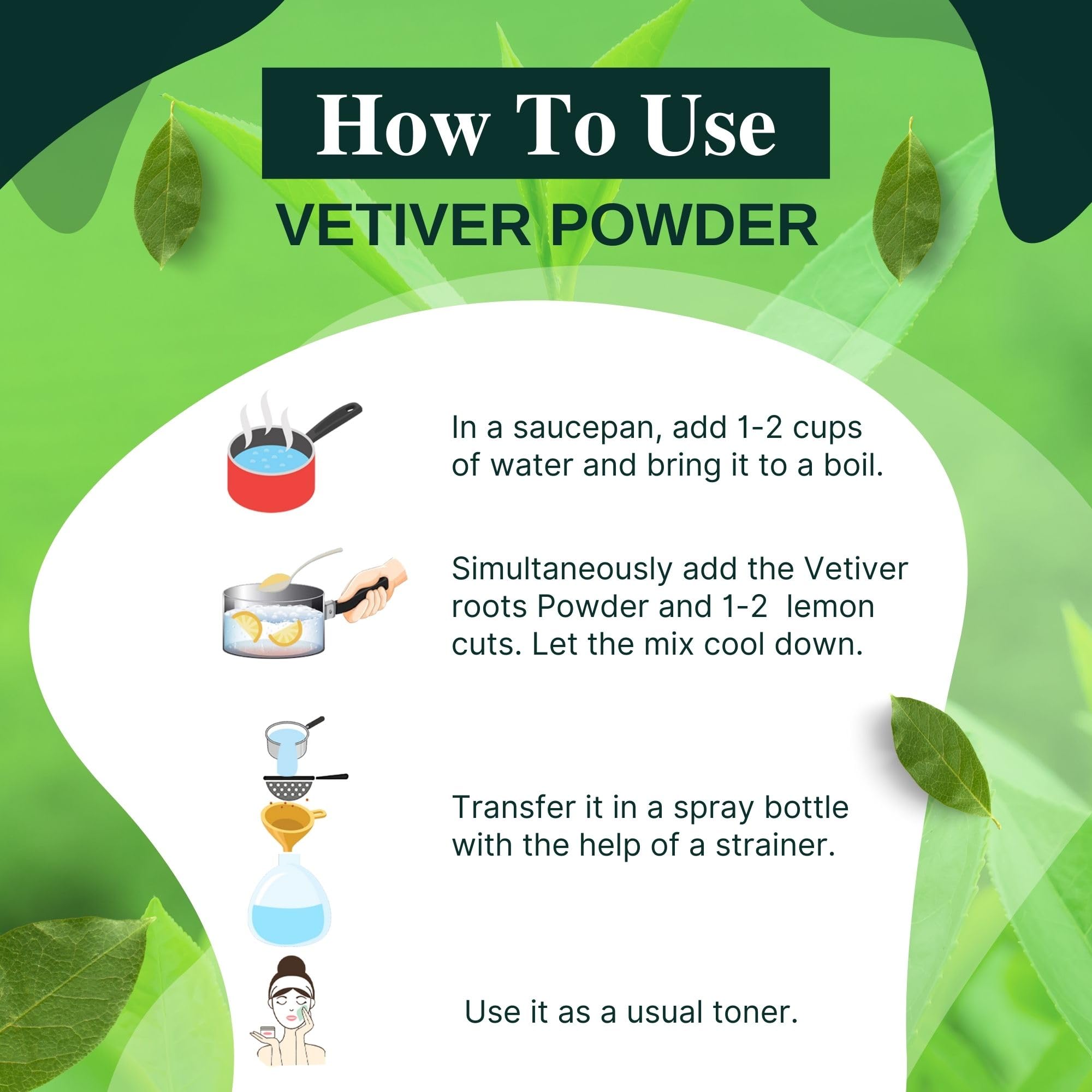 Organic Vetiver Root Powder (100g) - Khus Khus Powder for Hair Growth, Face Scrub & Healthy Skin | Vetiveria Zizanioides | Natural Skincare & Haircare Solution for Spa, Aromatherapy & DIY Beauty Treatments