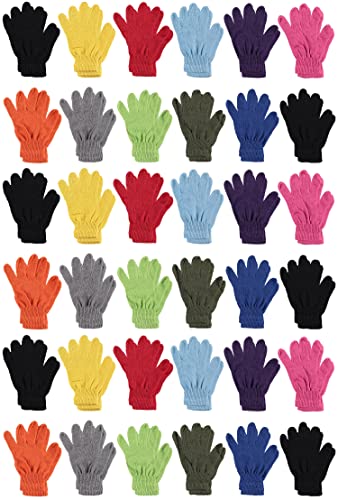 36 Pairs Adult Bright Gloves