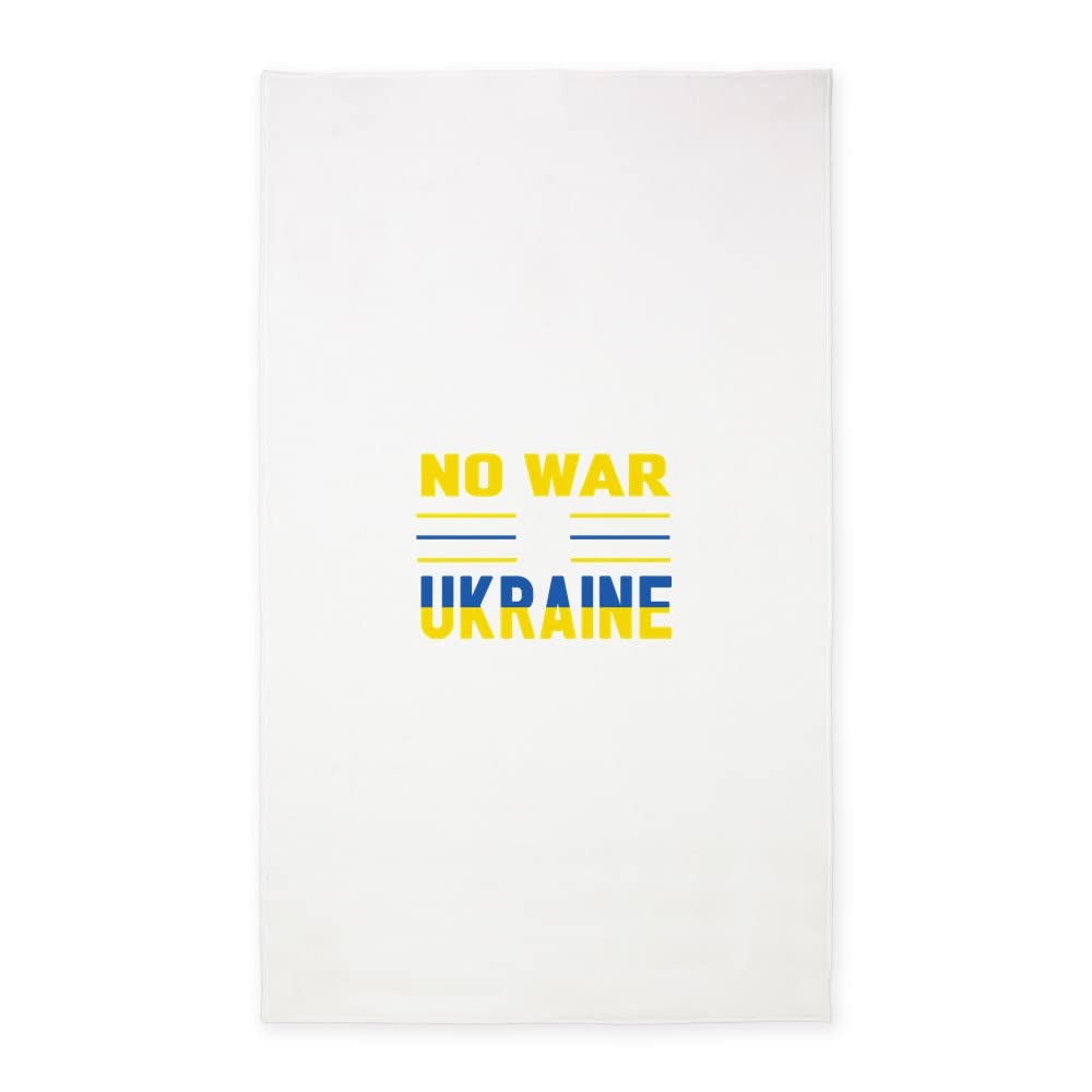 No War in Ukraine Solidarity Area Rug - Soft Fabric Throw Rug for Living Room, Bedroom & Dorm Decor