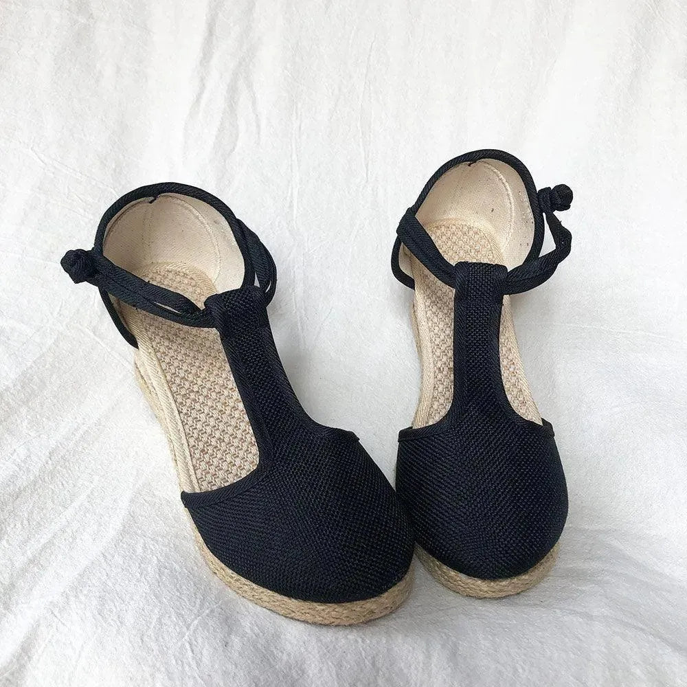 Comfortable Women's Wedge Sandal Shoes - Summer Casual Slip-On Heels for Beach, Walking & Outdoor Activities