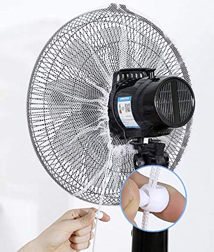ARAWARA 2 Pack 18 Inch Fan Dust Cover - Washable Reusable Pedestal Fan Mesh Protector for Baby & Child Safety | Anti-Dust Round Fan Cover for Home, Office, School & Restaurant Use (White) | Perfect for Nursery, Bedroom & Indoor Air Circulation Protection