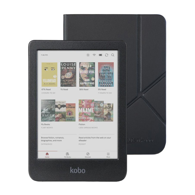 Kobo Clara Colour E-Reader with SleepCover - Black | Lightweight, High-Resolution Display for Reading eBooks Anywhere - Perfect for Commuting, Travel & Bedtime Reading