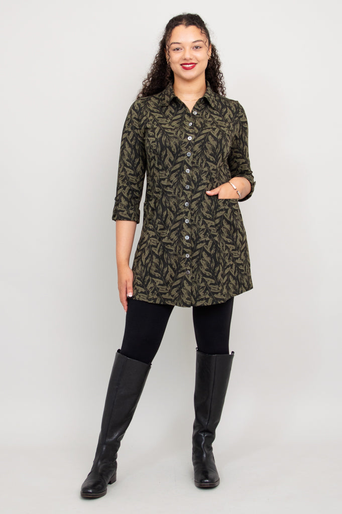 Charlie Tunic in Greenwood Bamboo Fabric - Women's Eco-Friendly Summer Top for Casual Wear & Beach Outfits