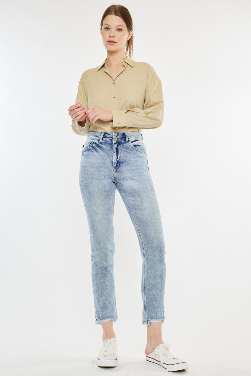 Cadence Ultra High Rise Slim Straight Leg Jeans for Women - Stretchy Denim Pants with Tummy Control - Perfect for Work, Casual Wear & Night Out
