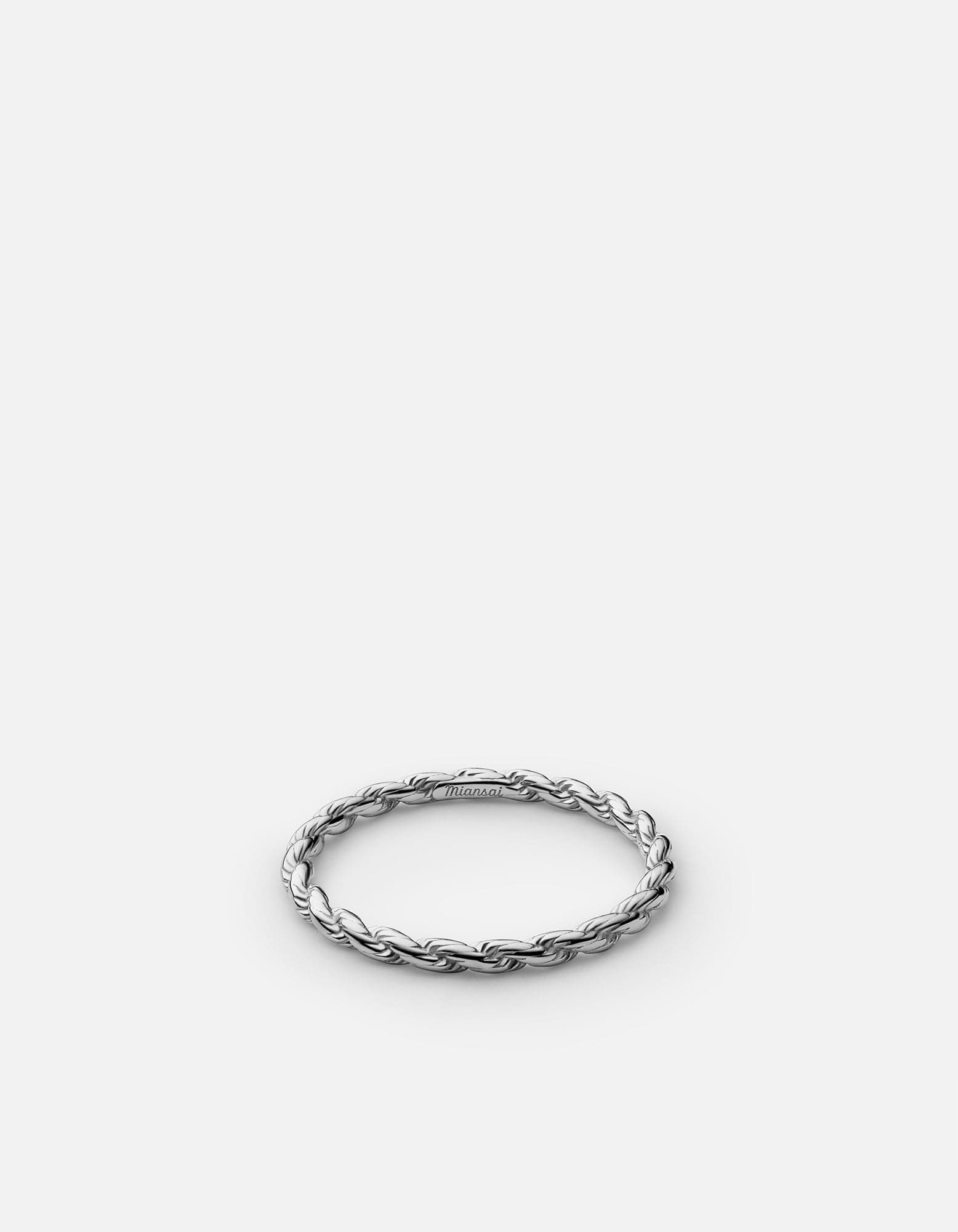 Sterling Silver Thin Rope Chain Ring for Women - Dainty Stackable Minimalist Jewelry - Perfect for Everyday Wear, Gift Giving & Special Occasions