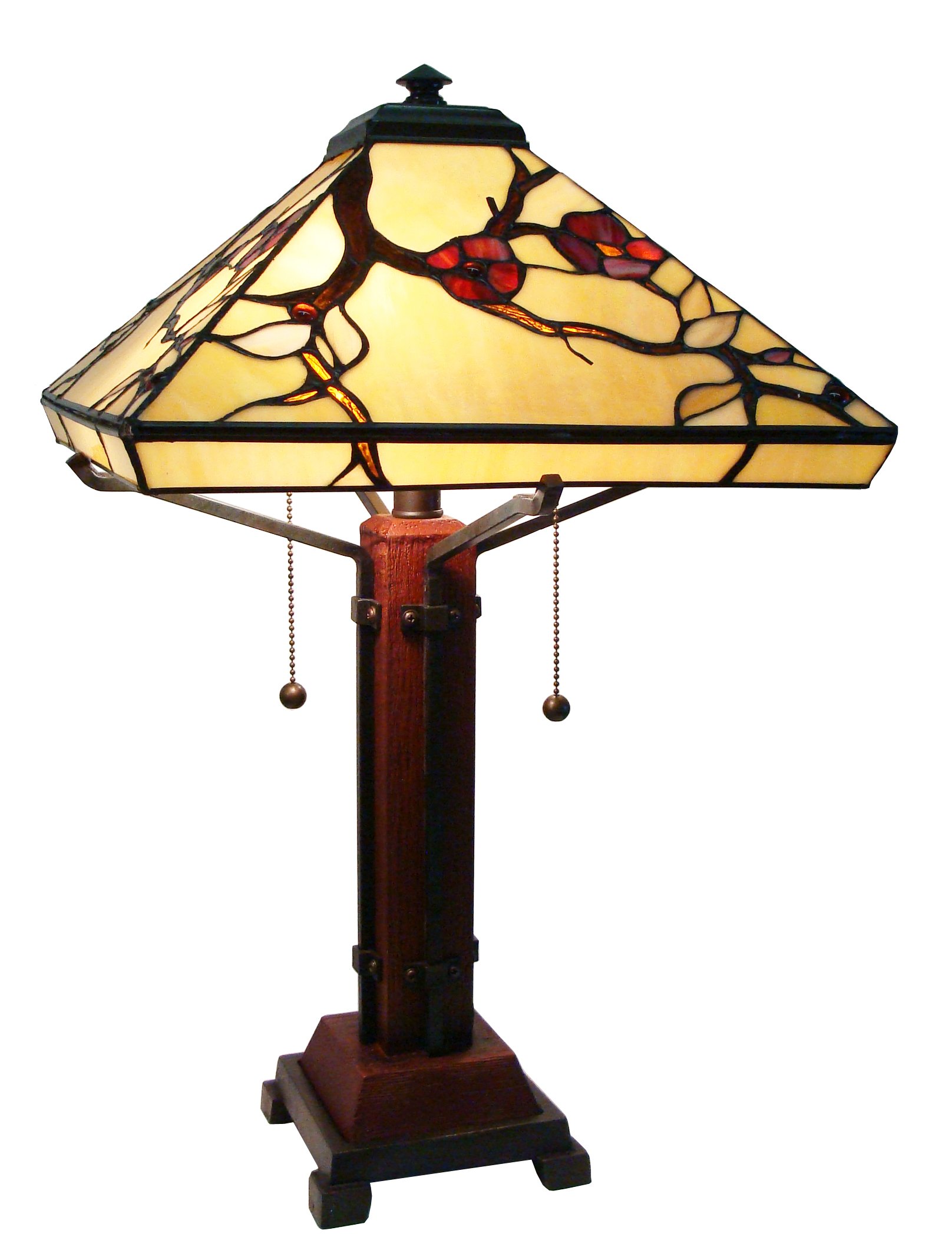 Modern M1698N Table Lamp in Yellow & Red - Stylish Home & Office Lighting for Bedroom, Living Room, and Study Desk