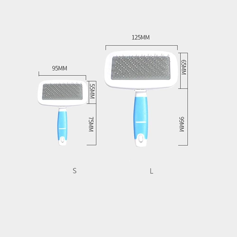 Premium Dog & Cat Grooming Brush - Dual-Sided Pet Hair Removal Comb for Shedding Control, Detangling & Massage - Blue Pet Grooming Supplies for Dogs & Cats - Perfect for Home Grooming, Shedding Season & Professional Pet Care