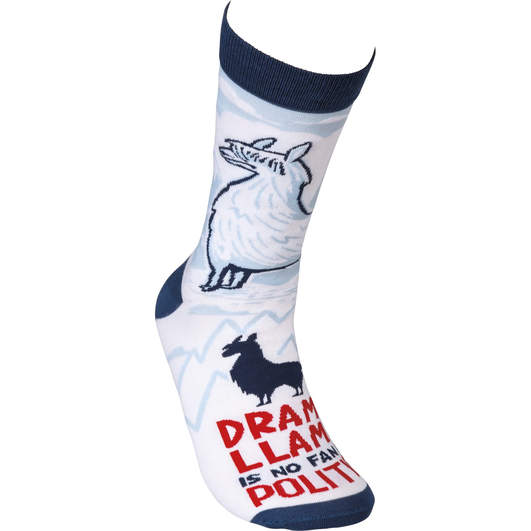 Drama Llama Socks - Funny No Politics Socks for Men & Women - Perfect for Gifts, Casual Wear & Office Humor