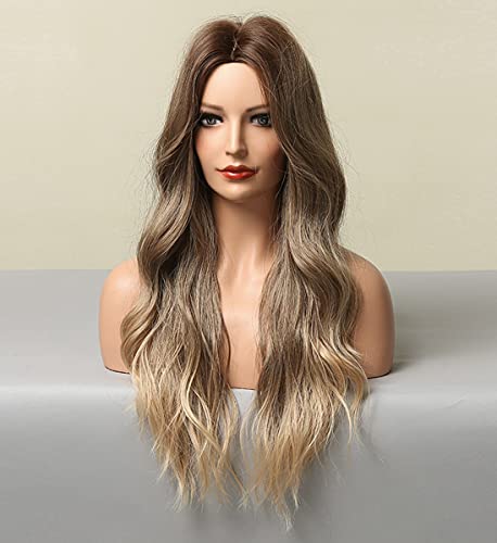 Wavy Silver Platinum Grey Mixed Synthetic Wig for Women - Perfect for Cosplay, Halloween, and Daily Fashion