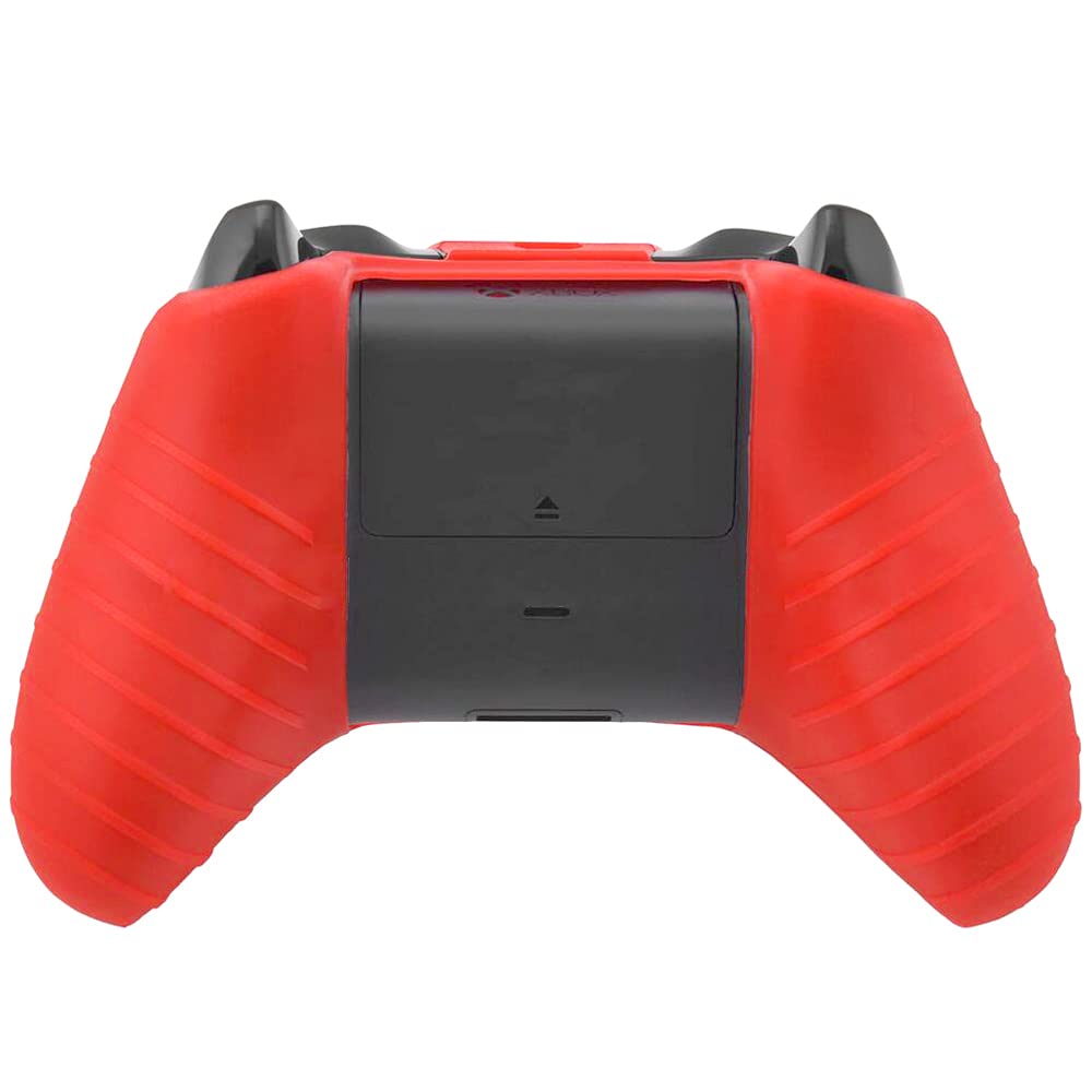 Premium Soft Silicone Skin Case Cover for Microsoft Xbox One Controller - Shockproof & Anti-Slip Protection (Red) - Perfect for Gaming, Travel & Home Entertainment