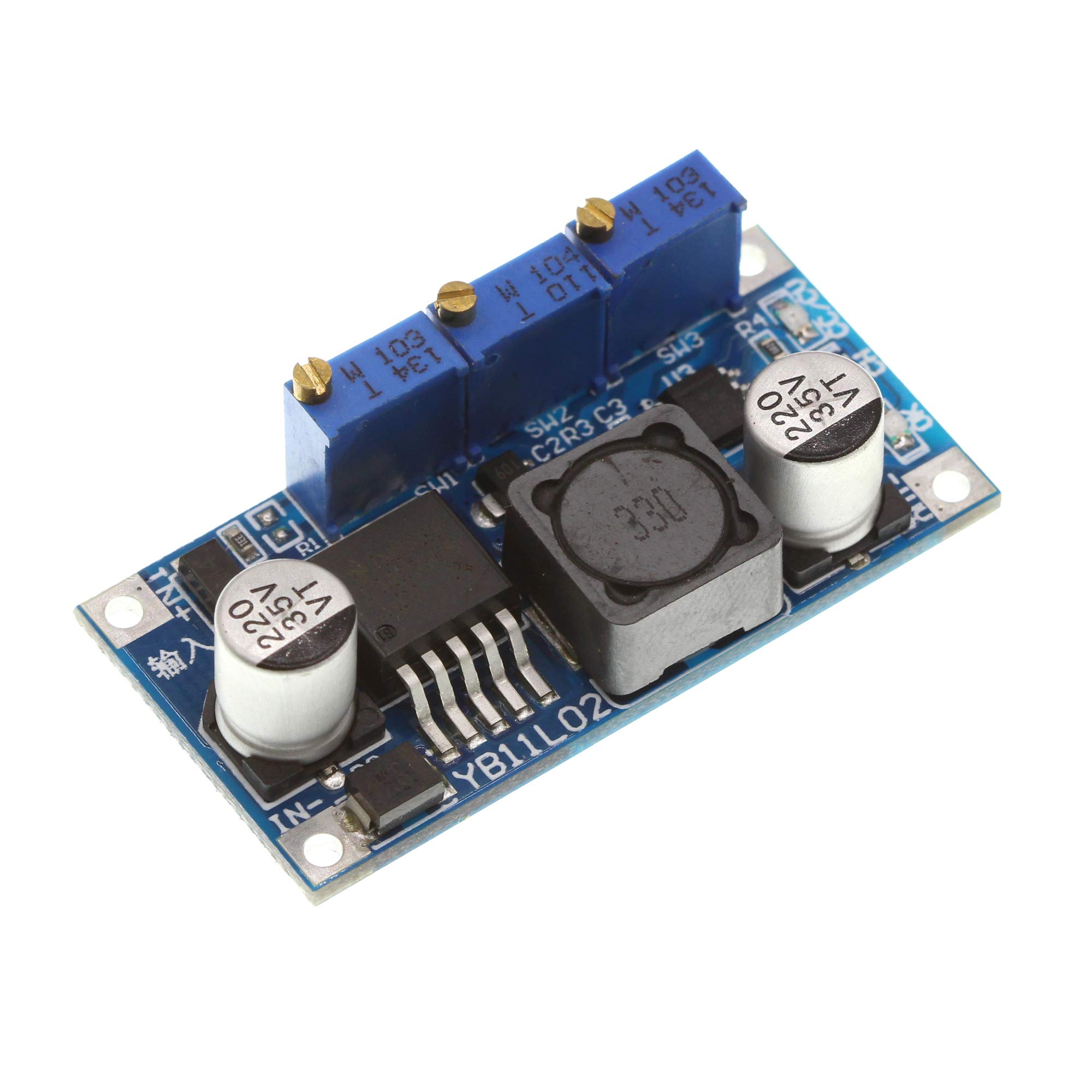 5 Pack LM2596S DC-DC Buck Converter Module - Adjustable Constant Current & Voltage LED Driver Power Supply for DIY Electronics, LED Strips, and Solar Projects