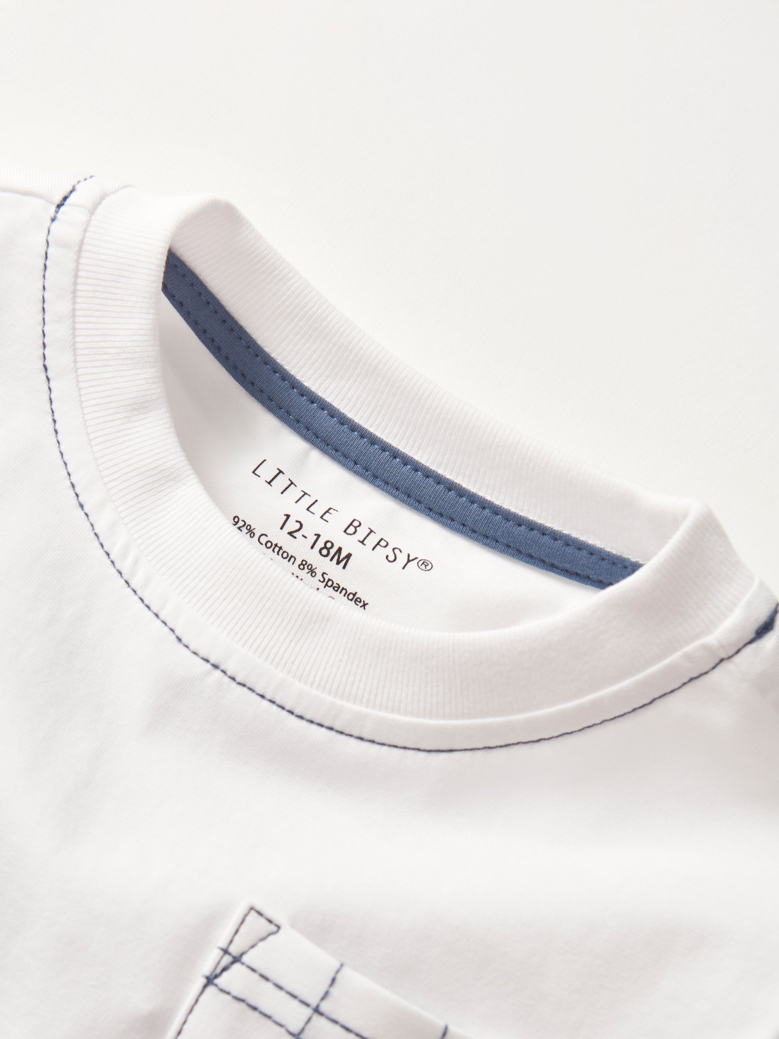 Contrast Thread T-Shirt for Men & Women | Stylish White Cotton Tee | Casual Wear, Street Fashion & Everyday Outfits