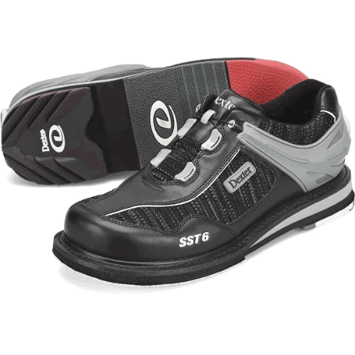 **Dexter Men's SST 6 Hybrid BOA Bowling Shoes - Black Knit Right Hand - Perfect for Competitive & League Bowling**