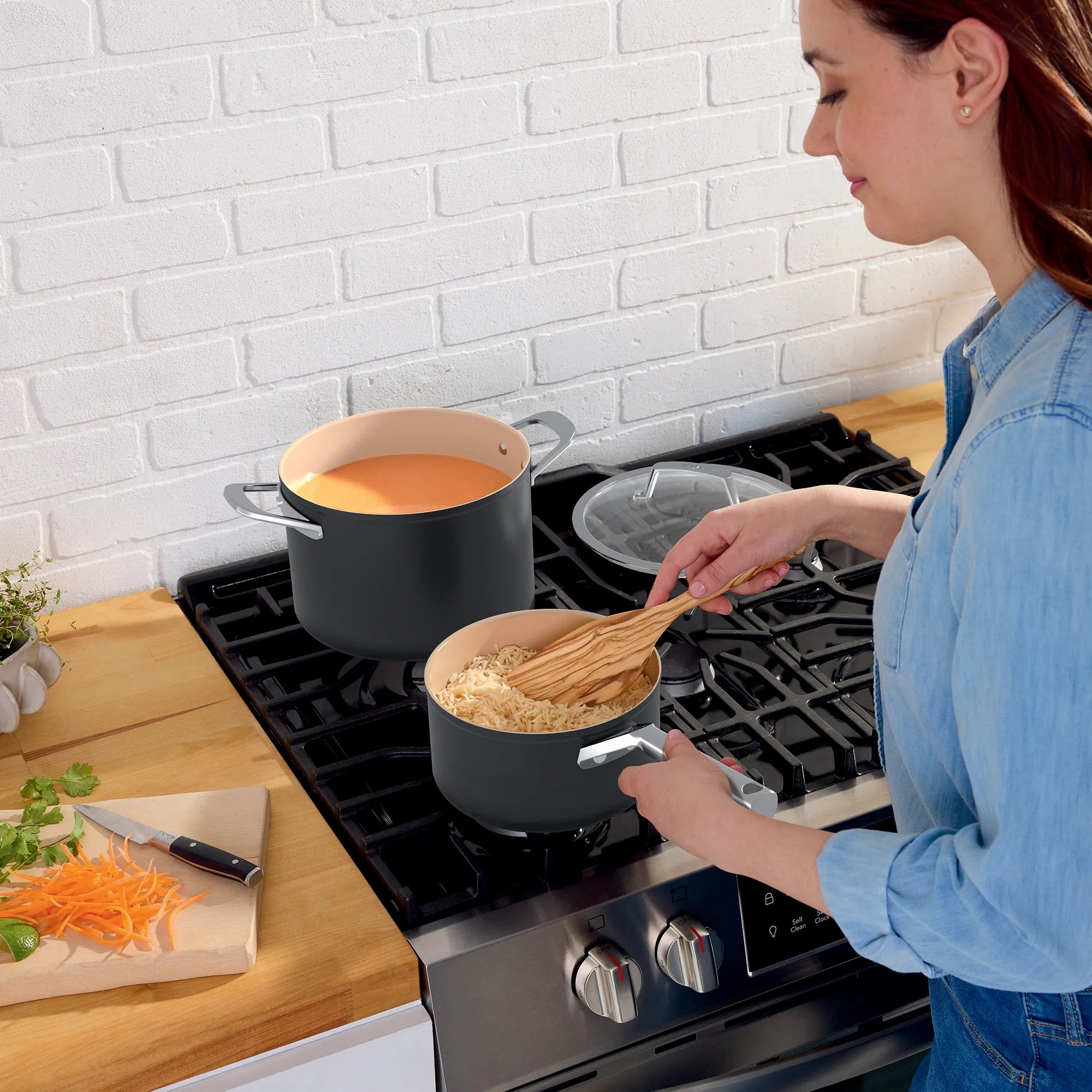 Ninja Extended Life Premium Ceramic 6-Piece Cookware Set - Nonstick, Oven & Dishwasher Safe Pots & Pans for Healthy Cooking | Perfect for Frying, Sautéing & Baking
