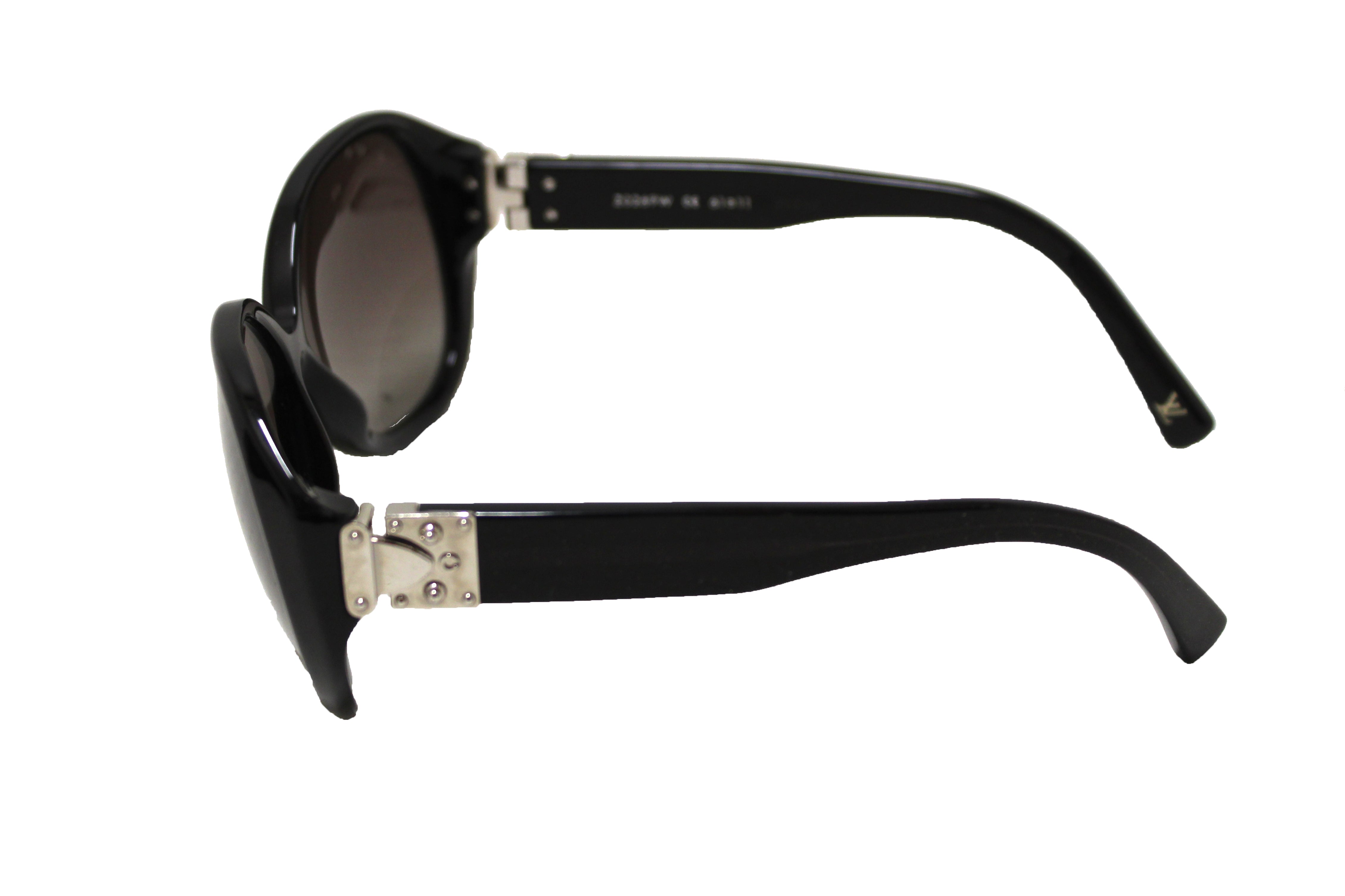 Authentic Louis Vuitton Black Speckling Oversized Soupcon Sunglasses for Women - Luxury Designer Shades with UV Protection - Perfect for Beach, Travel & Fashion Outfits