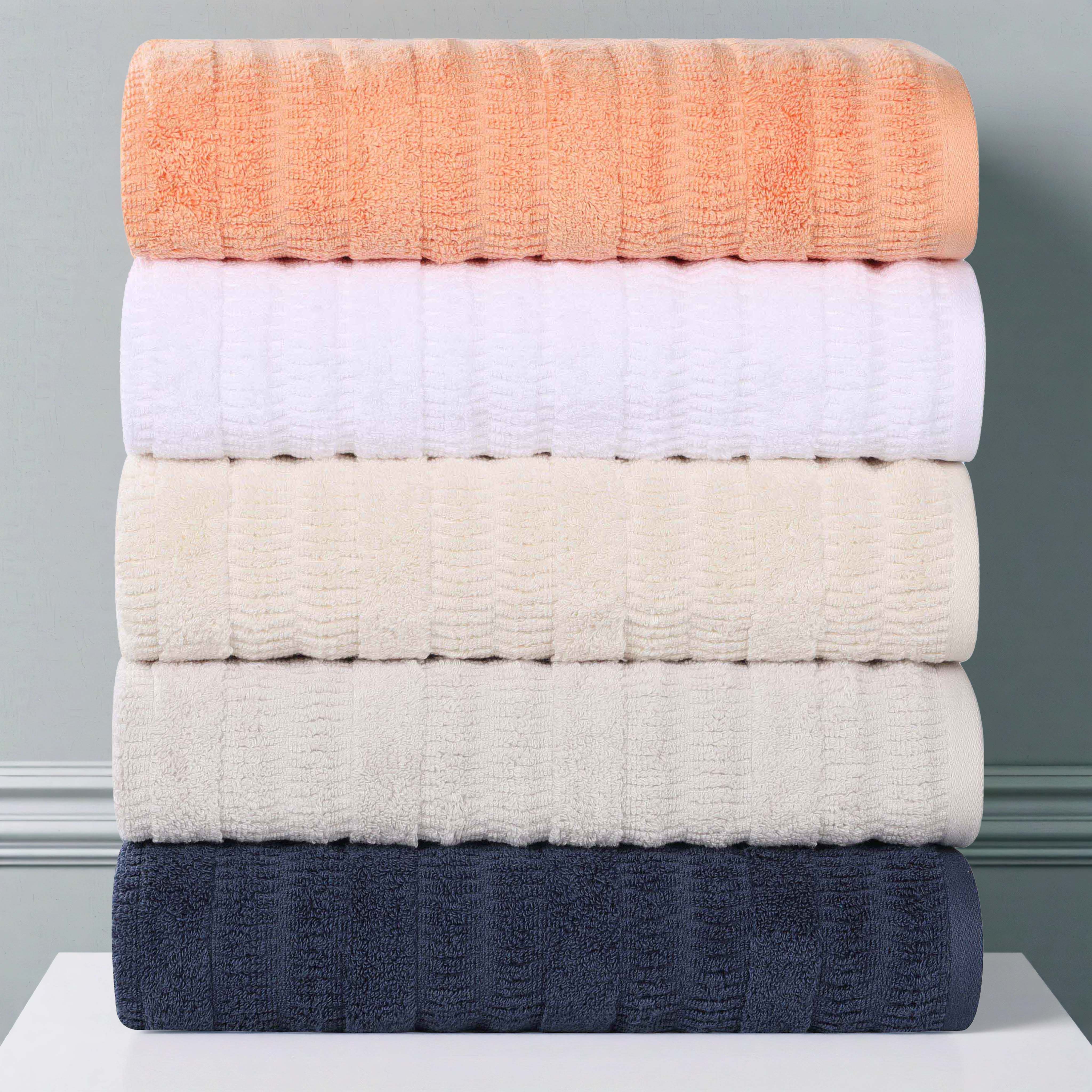 Premium Mika Smart Twist Cotton Bath Sheets - Ultra Soft & Absorbent, Set of 2 (Grey) - Luxury Spa & Bathroom Essentials for Hotels & Home Use