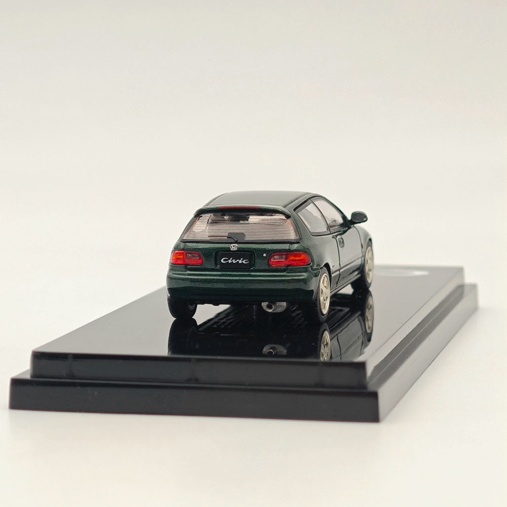 1/64 Honda CIVIC (EG6) Sir S Diecast Model Car with Engine Display - Lausanne Green | Hobby Japan HJ641017SG | Collectible Miniature Vehicle for Display, Gifts & Car Enthusiasts