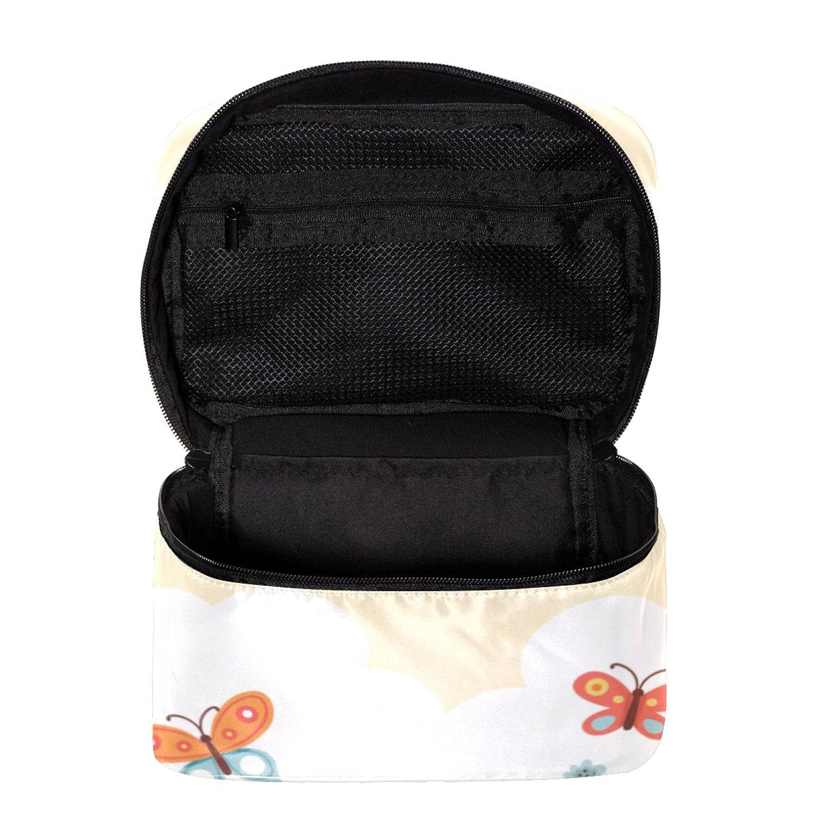 Stylish Large Flying Butterflies Floral Cosmetic Bag - Travel Makeup Organizer with Zipper for Women & Girls | Perfect for Toiletries, Makeup Storage & Weekend Getaways