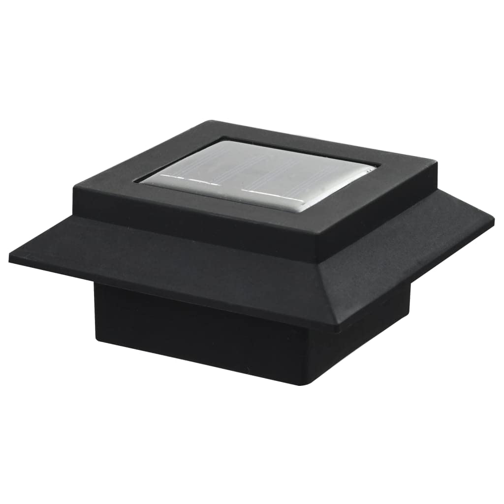 CHARMMA 12 Pack Solar LED Outdoor Lights - 4.7 Inch Square Black Garden Path Lights for Walkway, Patio, Yard, and Landscape Lighting