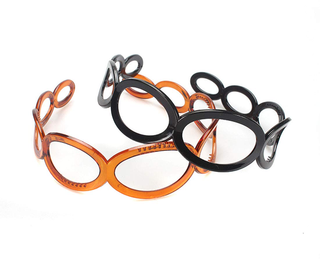 4 Pack Women's Plastic Headbands - Non-Slip Hair Hoops for DIY Hair Accessories | Perfect for Workouts, Yoga, and Everyday Styling