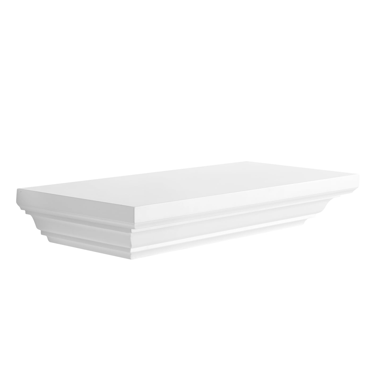 Hidden Gun Shelf with RFID Lock & Secret Trap Door - White Floating Shelf for Living Room, Bedroom, Office - Secure Firearm Storage & Discreet Home Decor