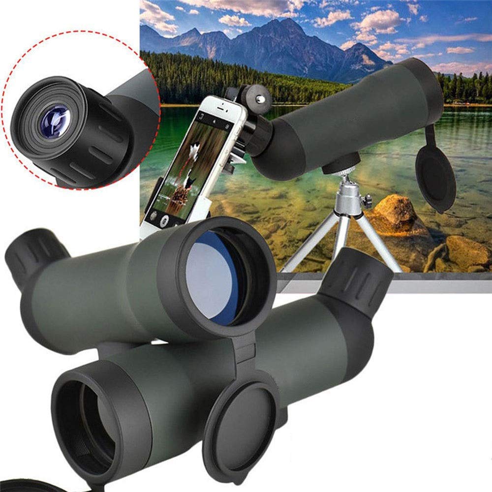 20x50 Monocular Telescope with Night Vision & Waterproof Design - High Power Spotting Scope with Retractable Tripod for Bird Watching, Hunting, Camping & Outdoor Adventures