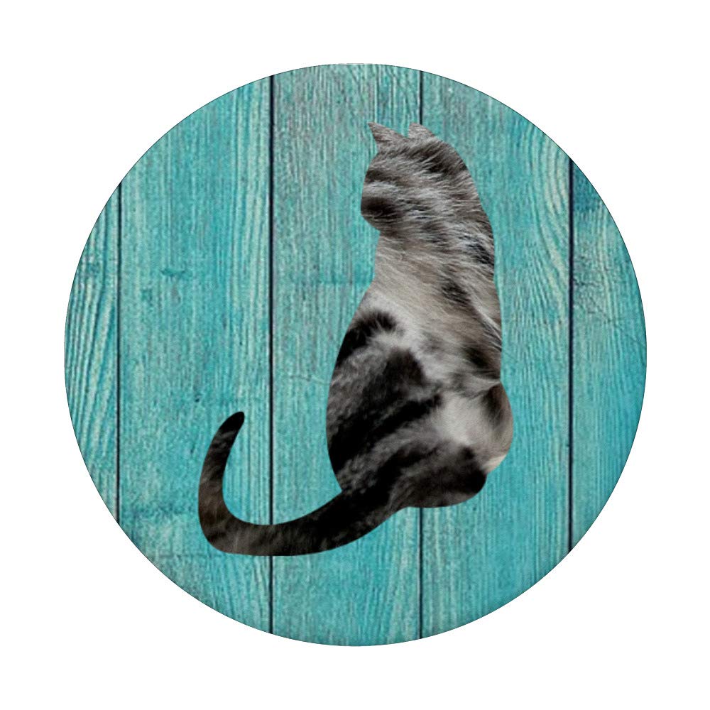 Adorable Tabby Cat Phone Stand Holder - Blue Cute Kitty Design for iPhone & Android - Perfect for Desk, Office, and Home Decor