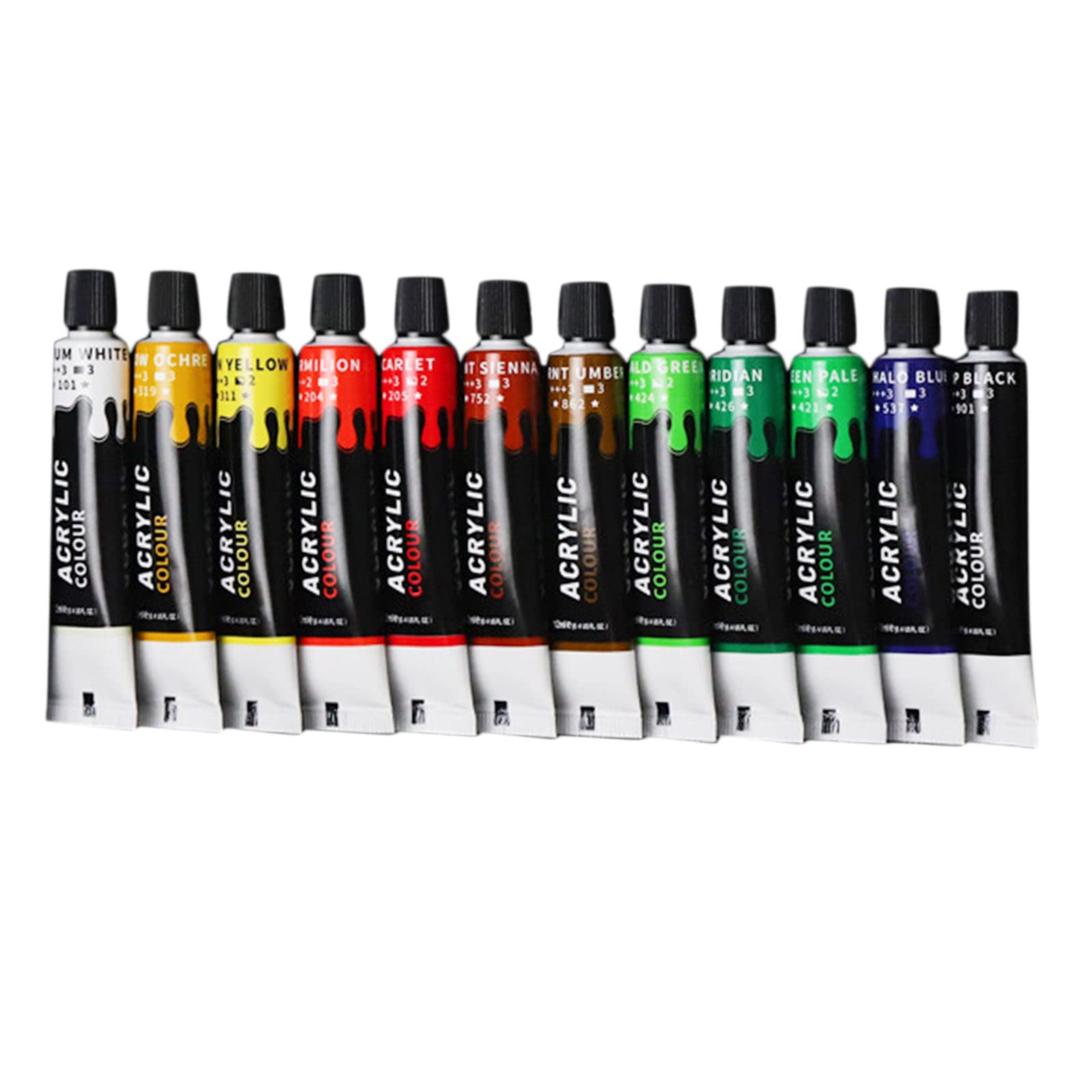 Colcolo 12ml Acrylic Paint Set - 12 Vibrant Colors for Adults & Beginners | Perfect for Canvas Painting, DIY Crafts & Home Decor