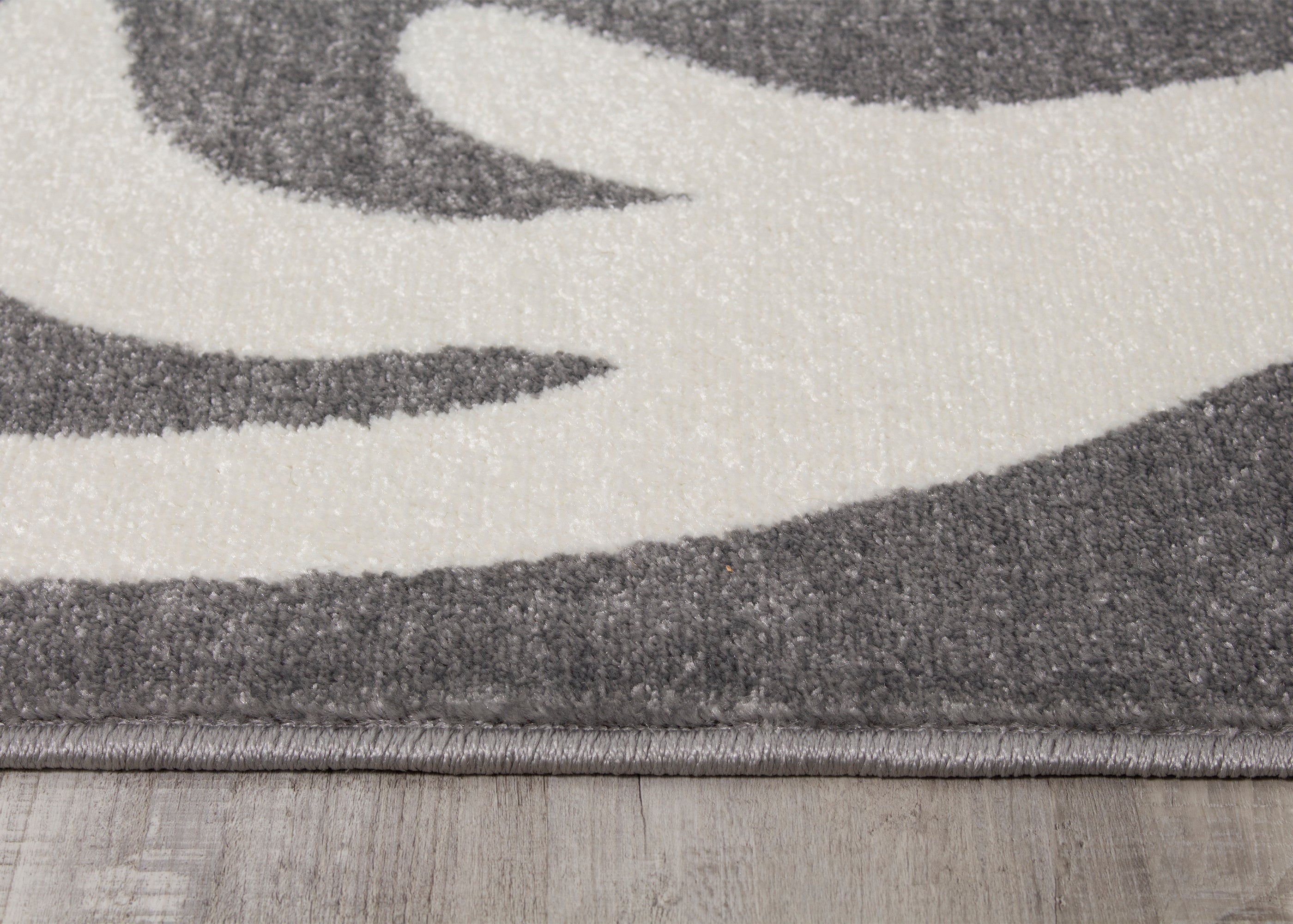 5'3 x 7'7 Grey and White Modern Area Rug - Soft Living Room Carpet for Bedroom, Office & Home Decor