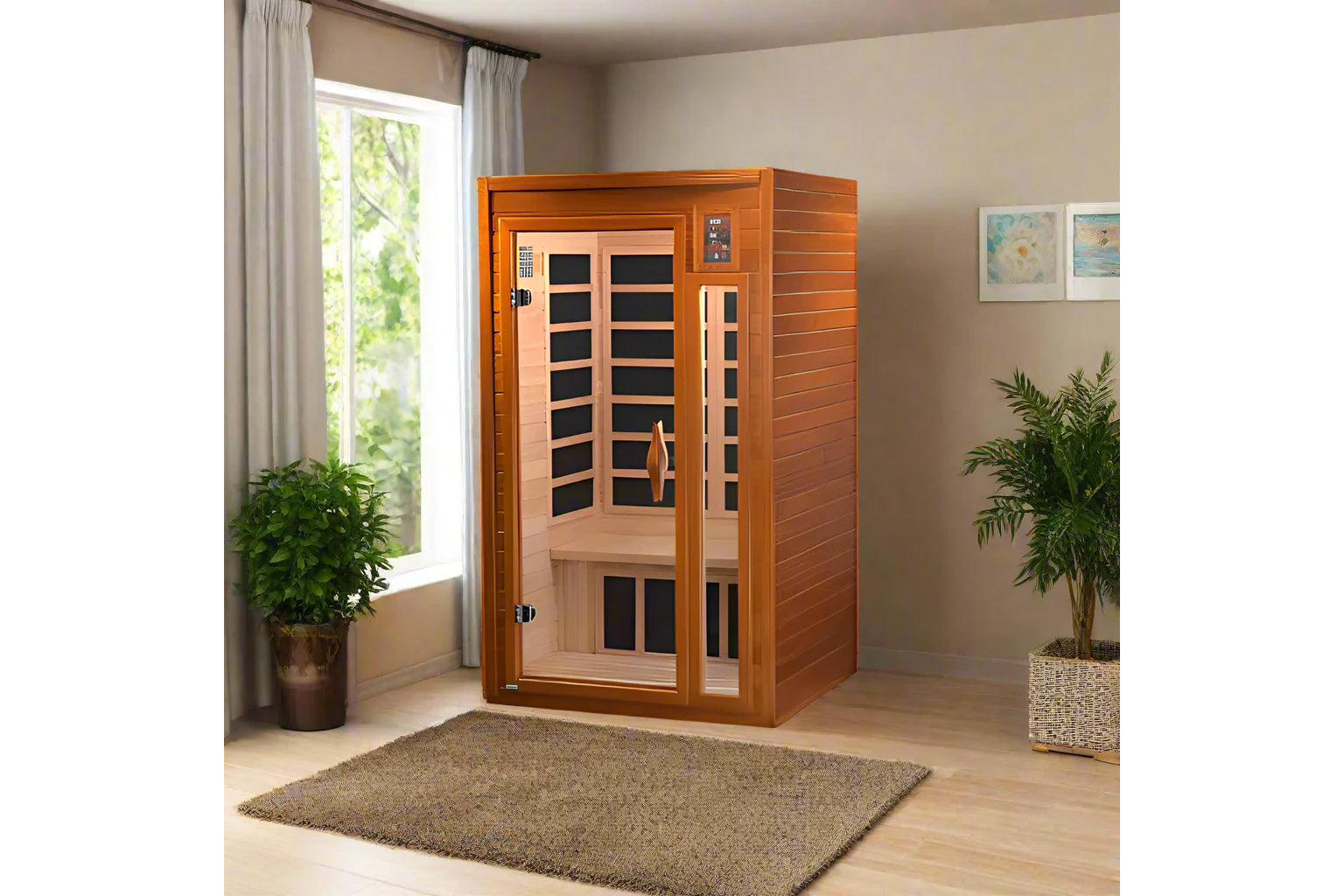 Dynamic Barcelona Elite Ultra Low EMF Far Infrared Sauna for Home Spa Therapy & Detox - Relaxation & Pain Relief Solution