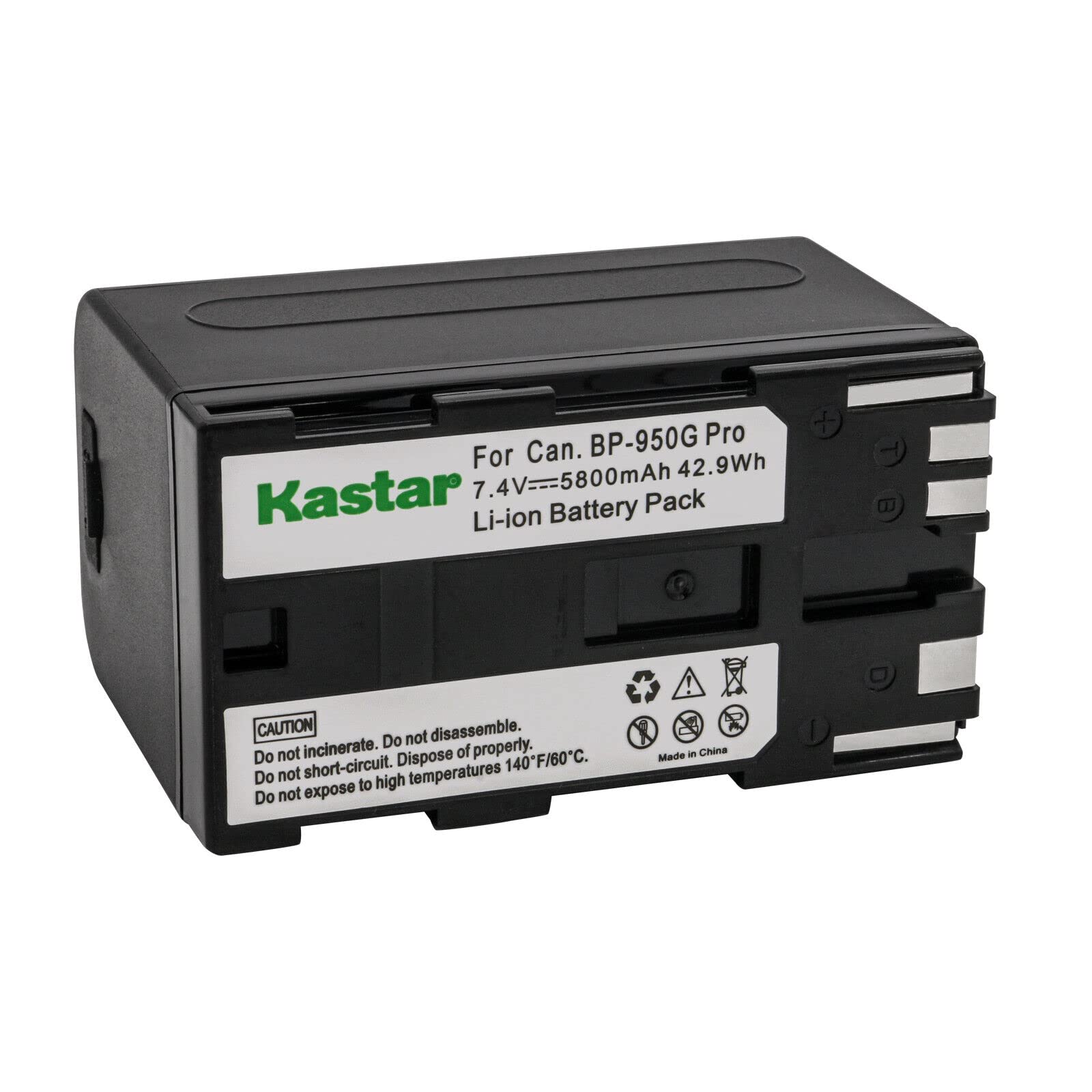 Kastar 4-Pack Battery and AC LCD Dual Fast Charger for Canon BP-911/914/915/925/930/935/945/950/955/950G Pro/970G/975/980G Pro - Perfect for Travel, Photography & Professional Use